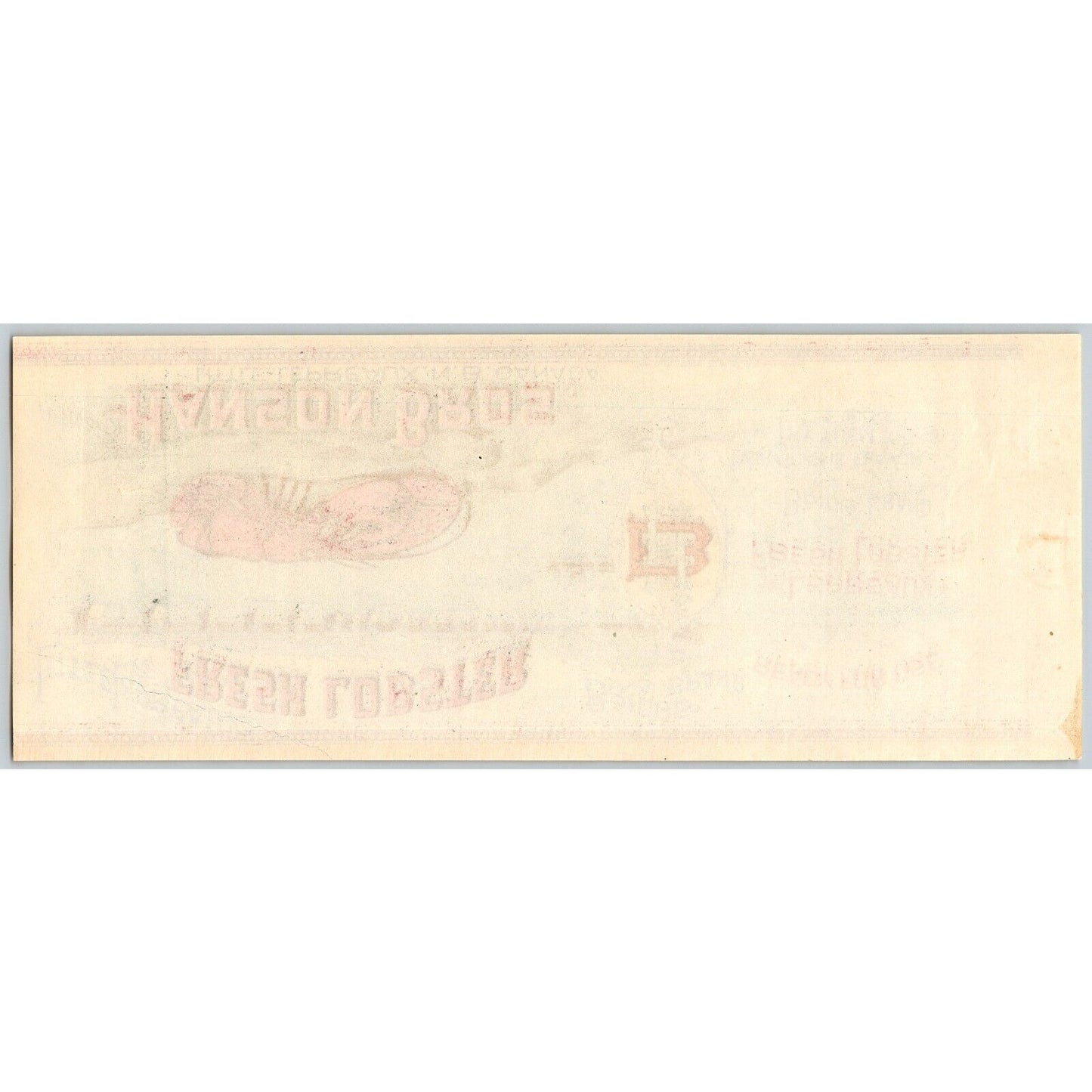 Hanson Bros. Bridge Brand Fresh Lobster Canadian Paper Can Label c1903 Scarce