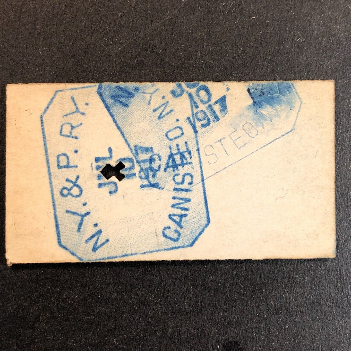 New York & Pennsylvania Railroad July 10 1917 Bennetts, NY Ticket #11821