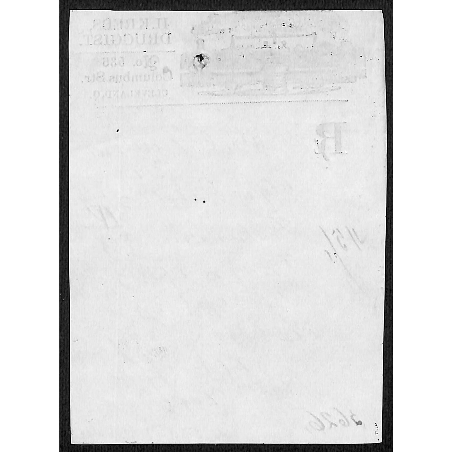 H. Krebs, Druggist Columbus St. Cleveland c1870's* Prescription #3626