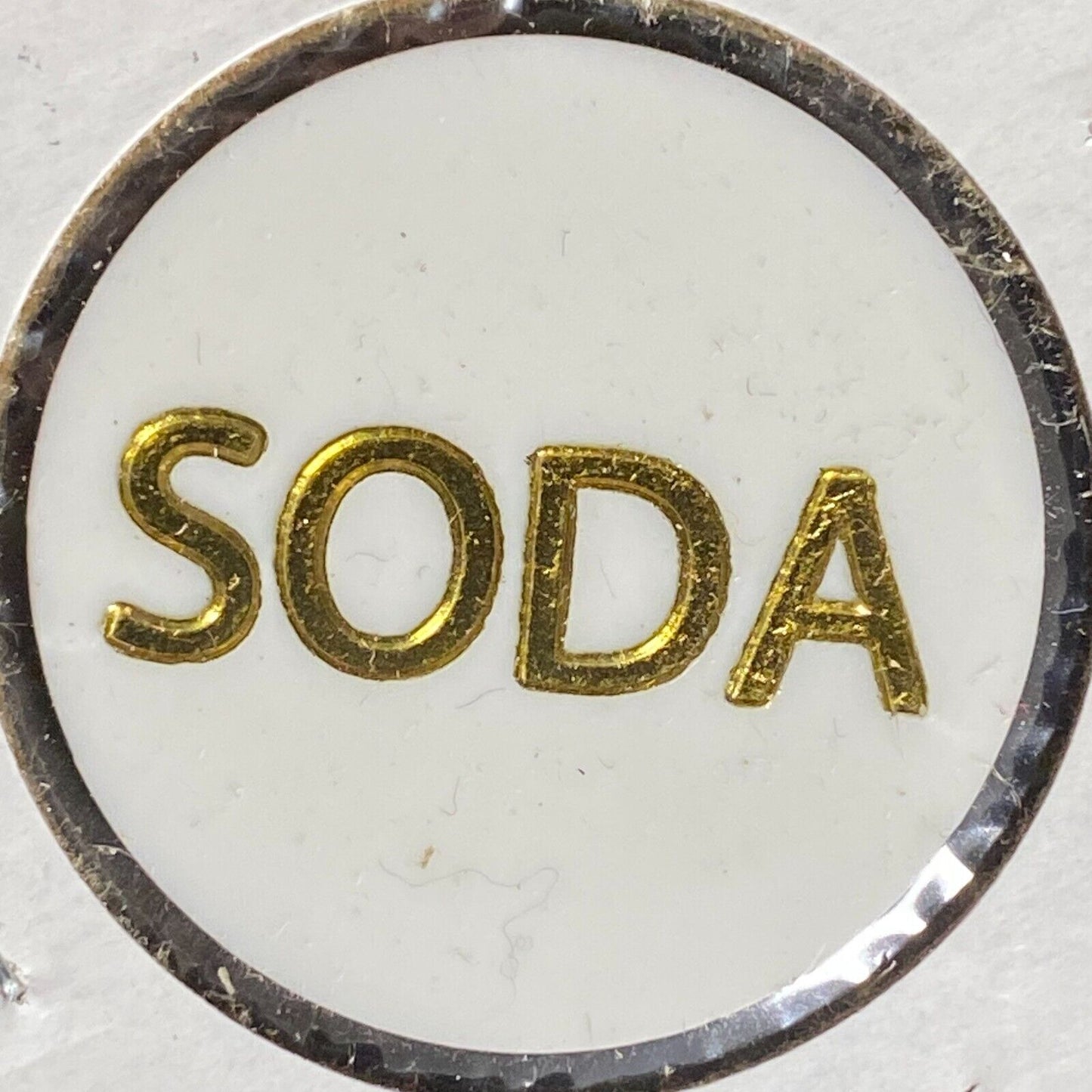Carlisle, PA AMVETS Post 274 Plastic Drink Token G/F "Soda" Gold Text on White