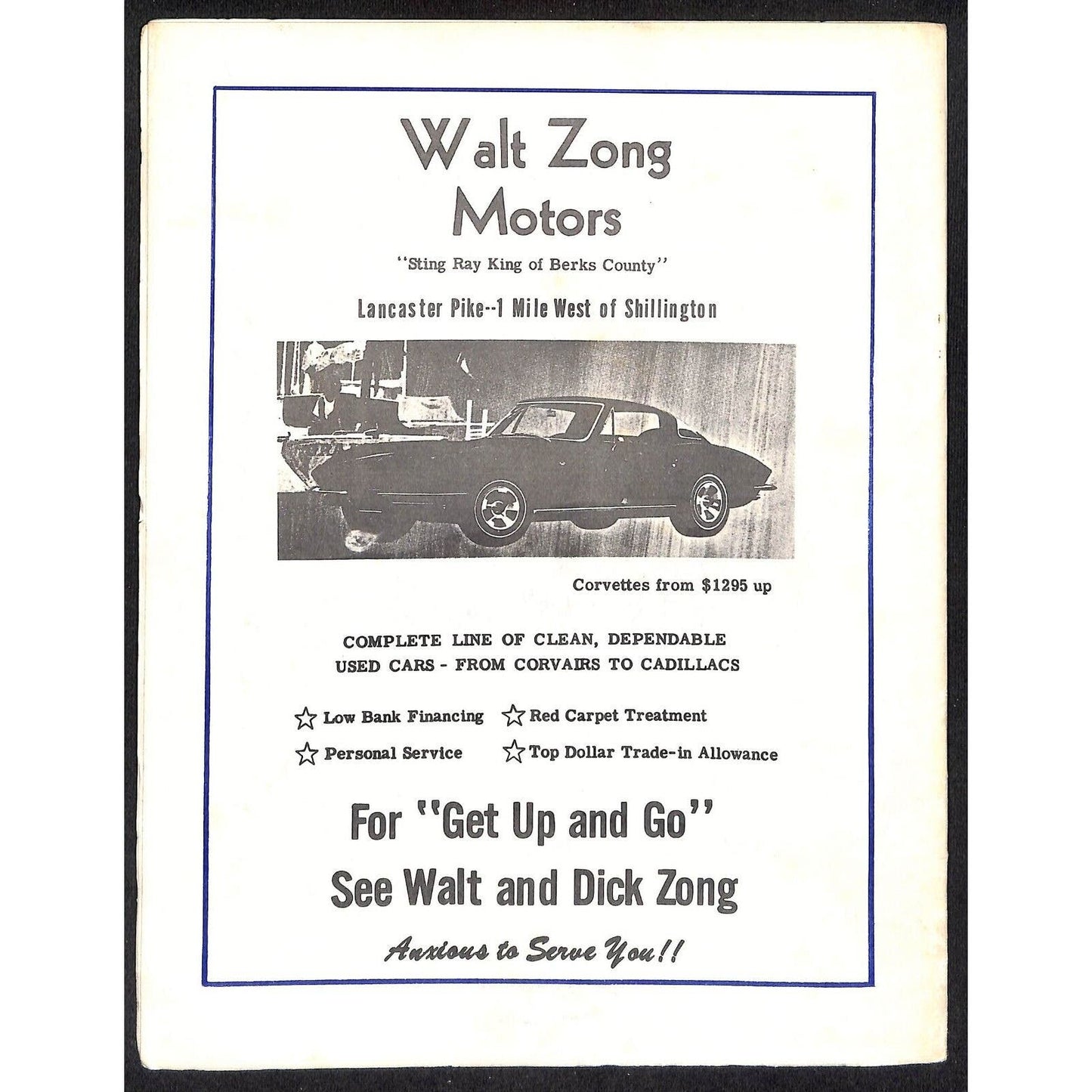 Reading Fairgrounds 1966 USAC Auto Races Program Sprint Car 8pp* Mario / Unser
