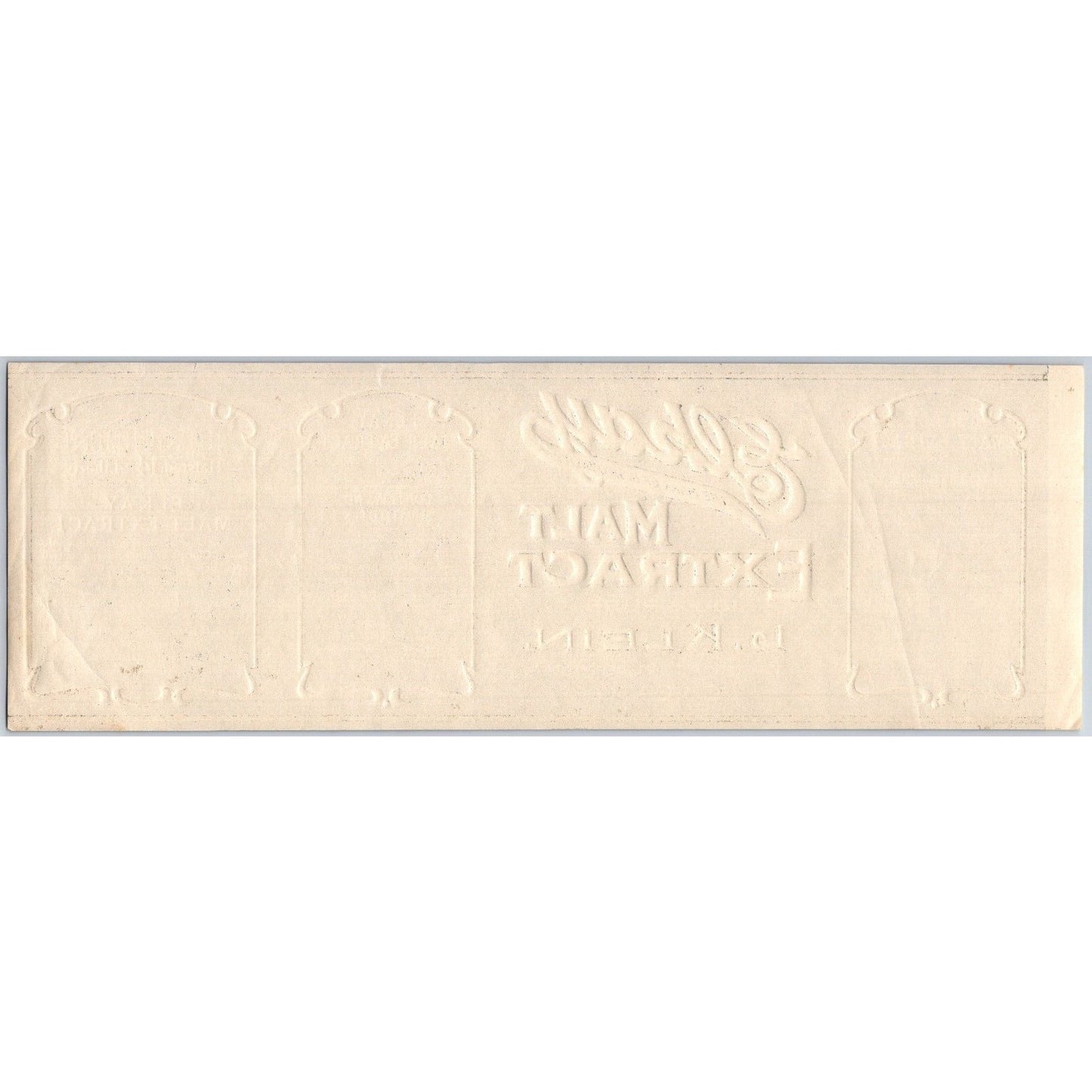 Malt Extract Elkay Brand L. Klein Chicago Paper Can Label c1920-30's NOS VGC