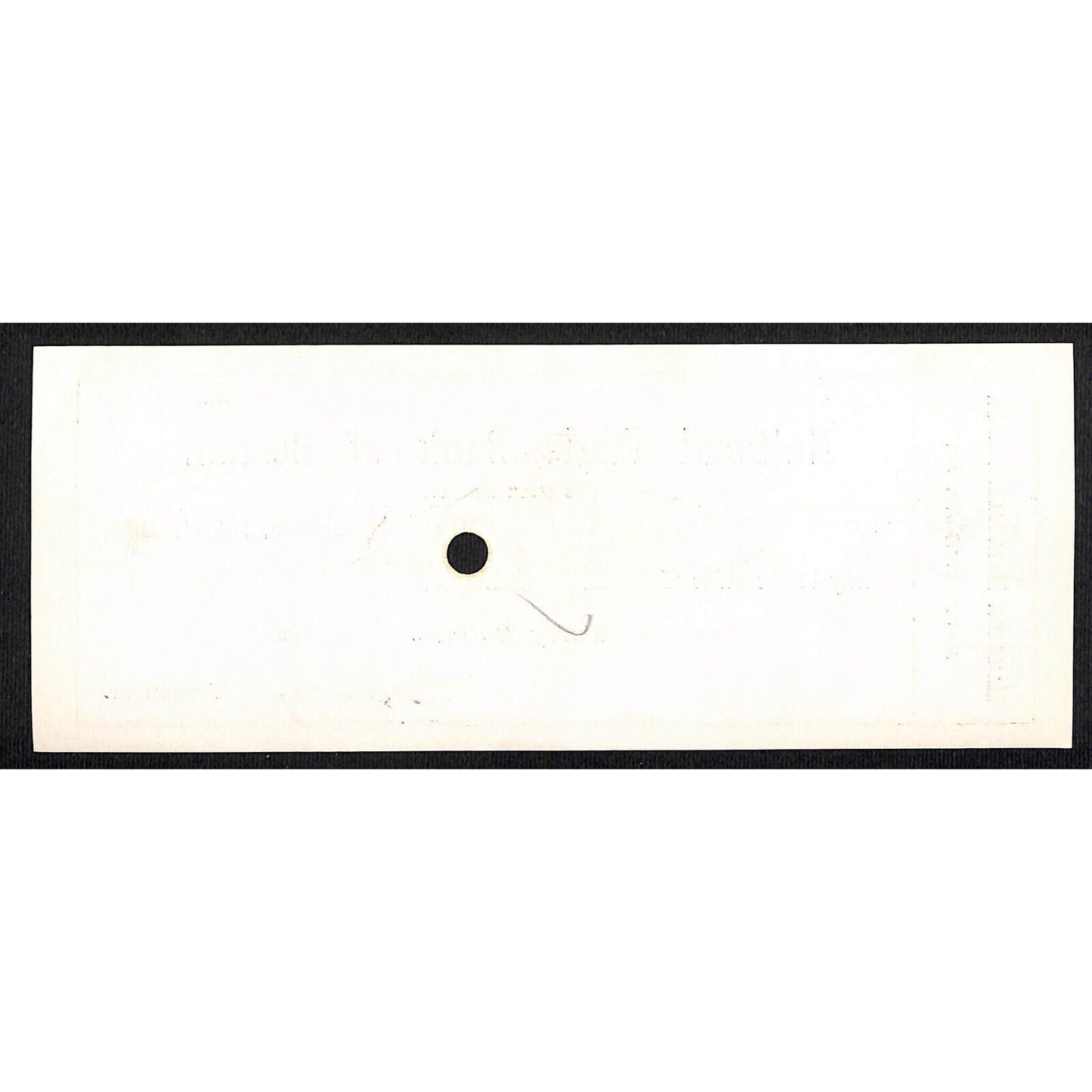 National Eagle Bank of Boston / Hamilton Mfg 1882 $40 Dividend Bank Check Scarce