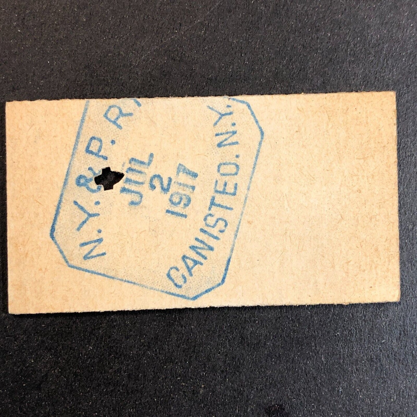 New York & Pennsylvania Railroad July 2 1917 Whitesville, NY Ticket #18214