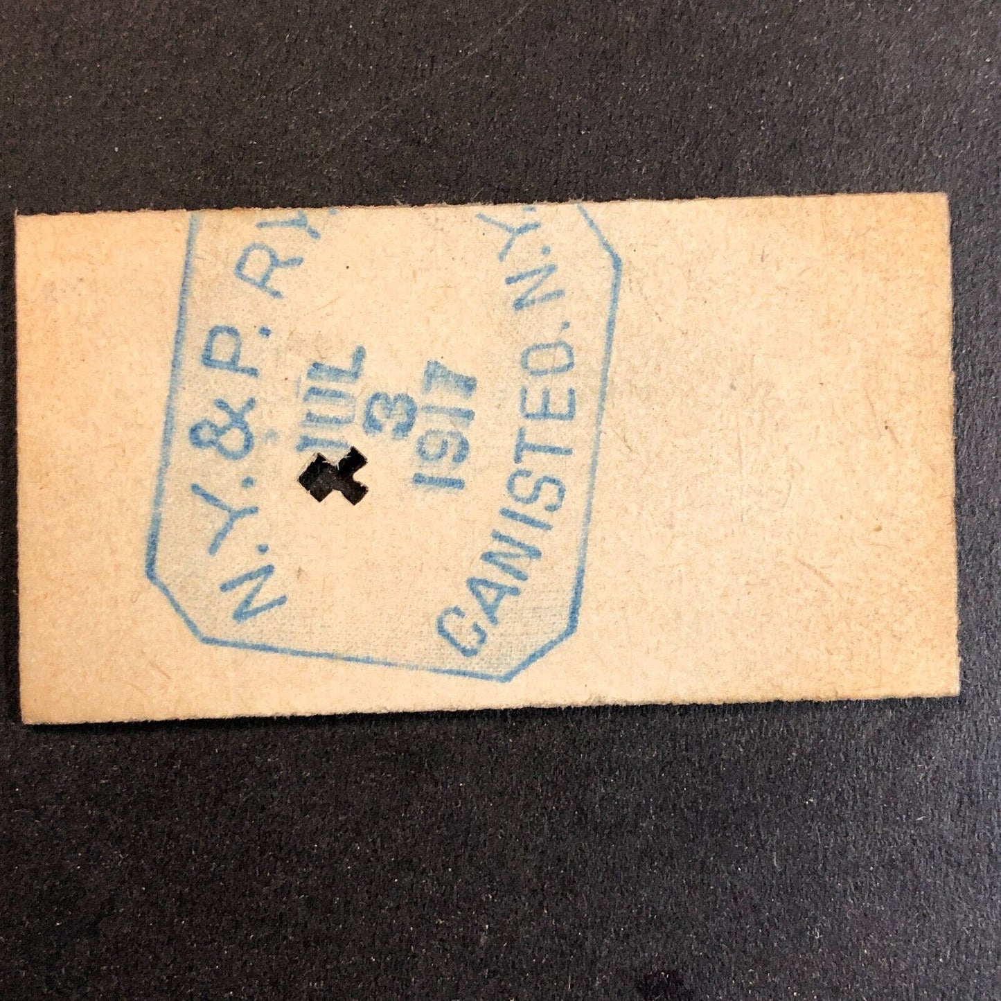 New York & Pennsylvania Railroad July 3 1917 Whitesville, NY Ticket #18217