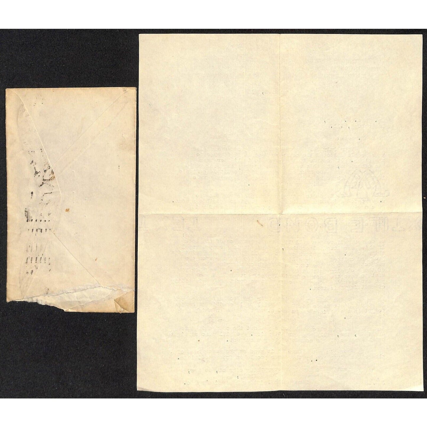 Pantagraph Printing Co. Bloomington, IL 1918 Adv. Letterhead & Cover*
