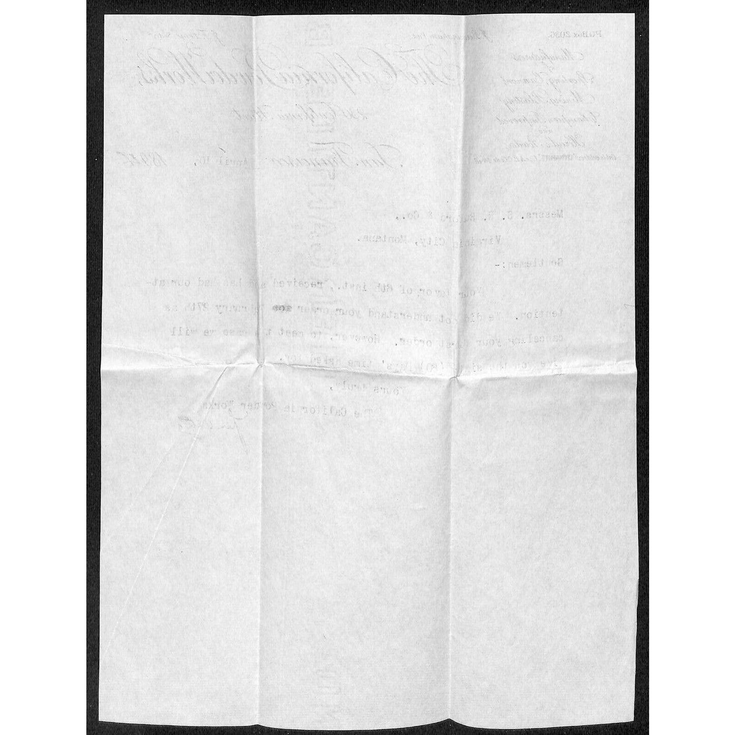 California Powder Works Hercules Dynamite 4/10 1894 Letterhead S.R. Buford*