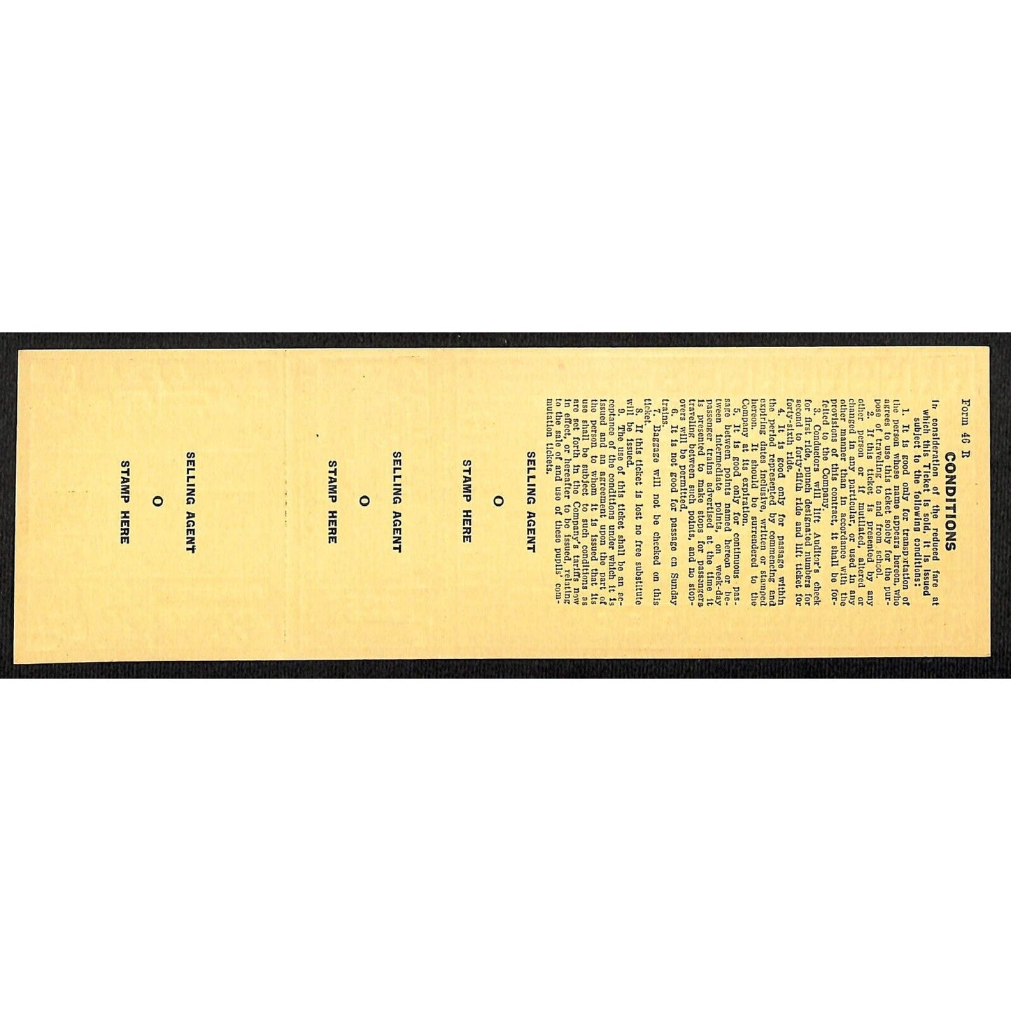 Montpelier and Wells River Railroad c1941 VGC Pupils Monthly Commutation Ticket