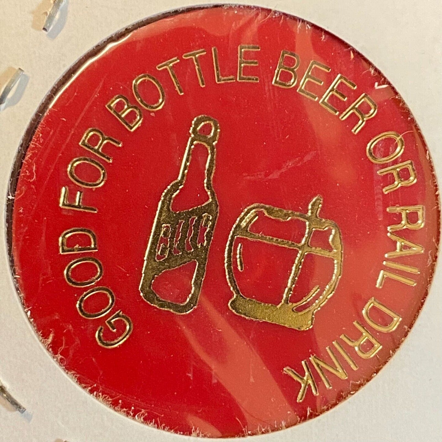 Meadville, PA Moose Lodge 2505 c1980's Plastic Token "G/F Bottle Beer or Rail"