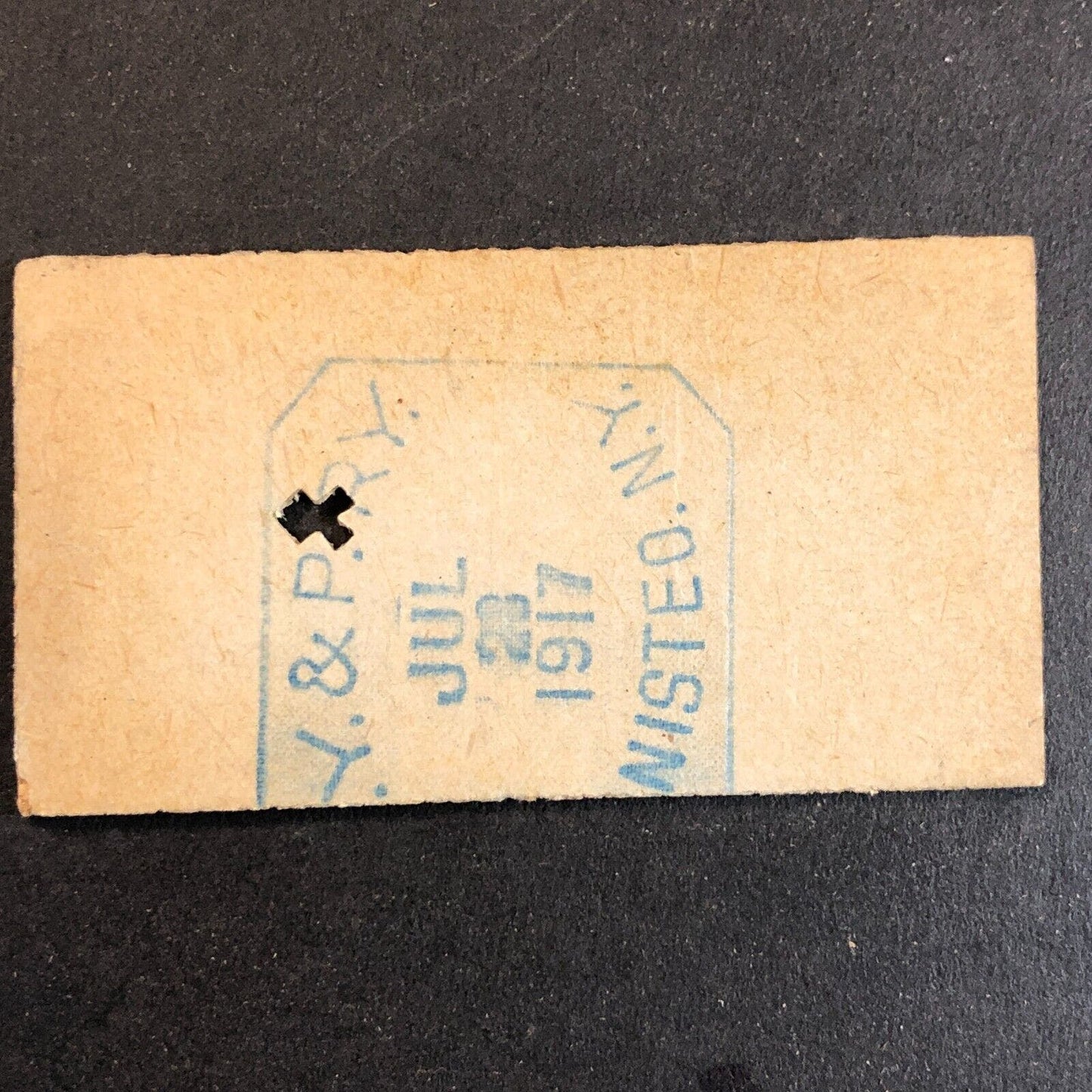 New York & Pennsylvania Railroad July 28 1917 Whitesville, NY Ticket #18295