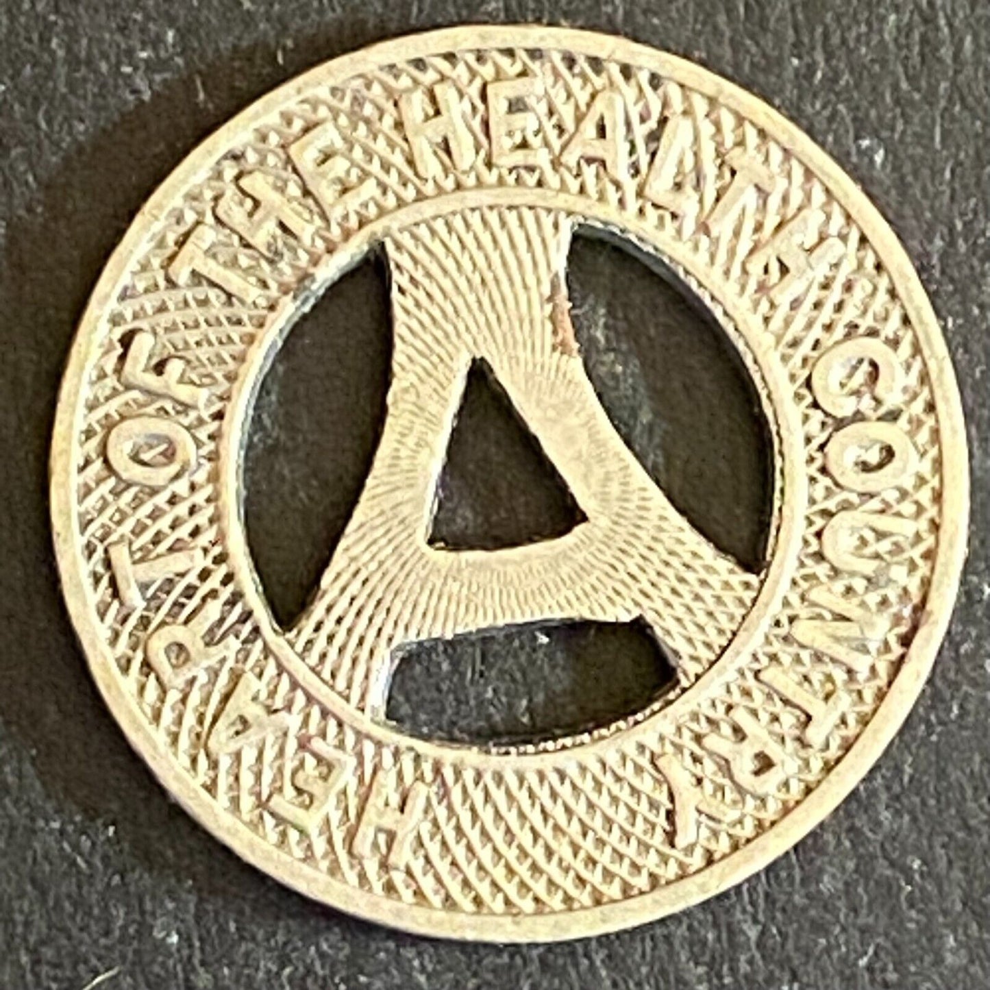 Albuquerque Bus Co. "Health Country" Transit Token 16mm VGC Hanging "A" (#19)