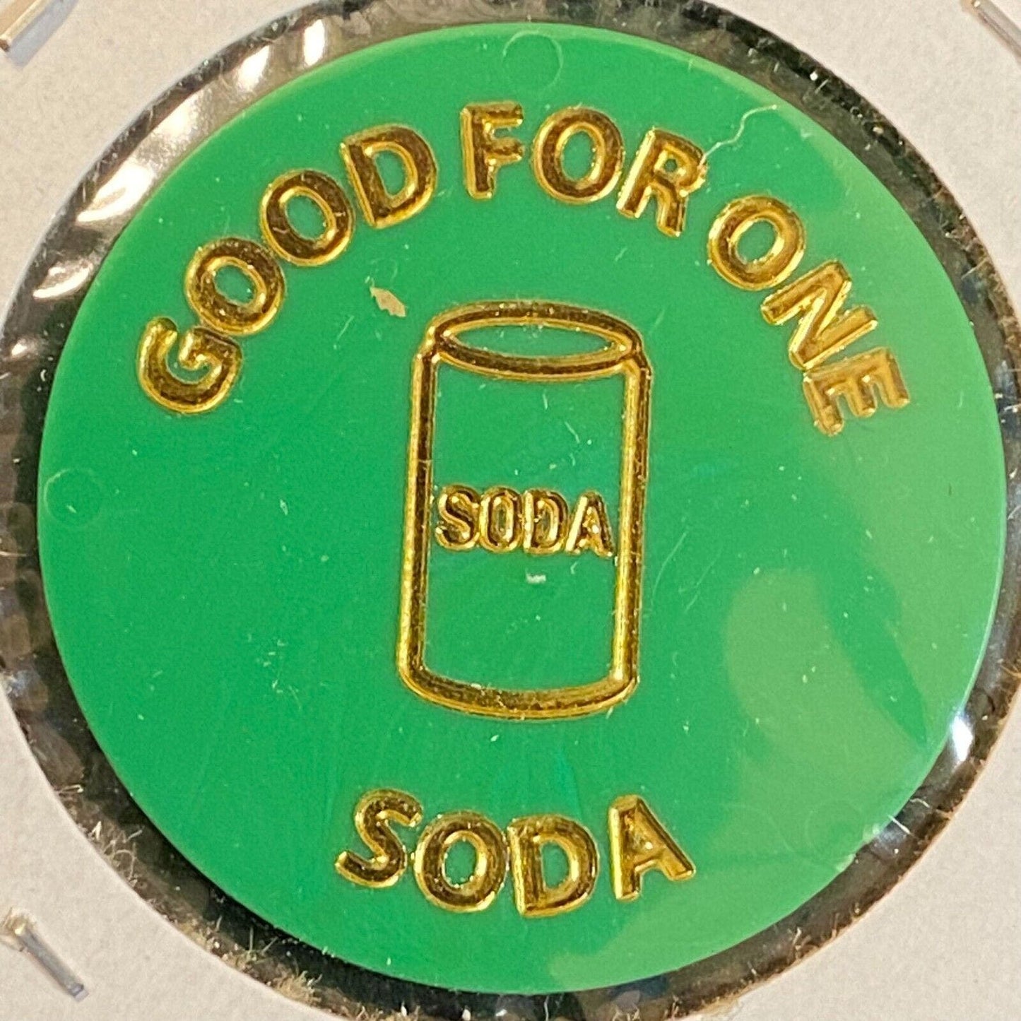 Mercer, PA American Legion Post 159 c1980's Plastic Token "G/F One Soda"
