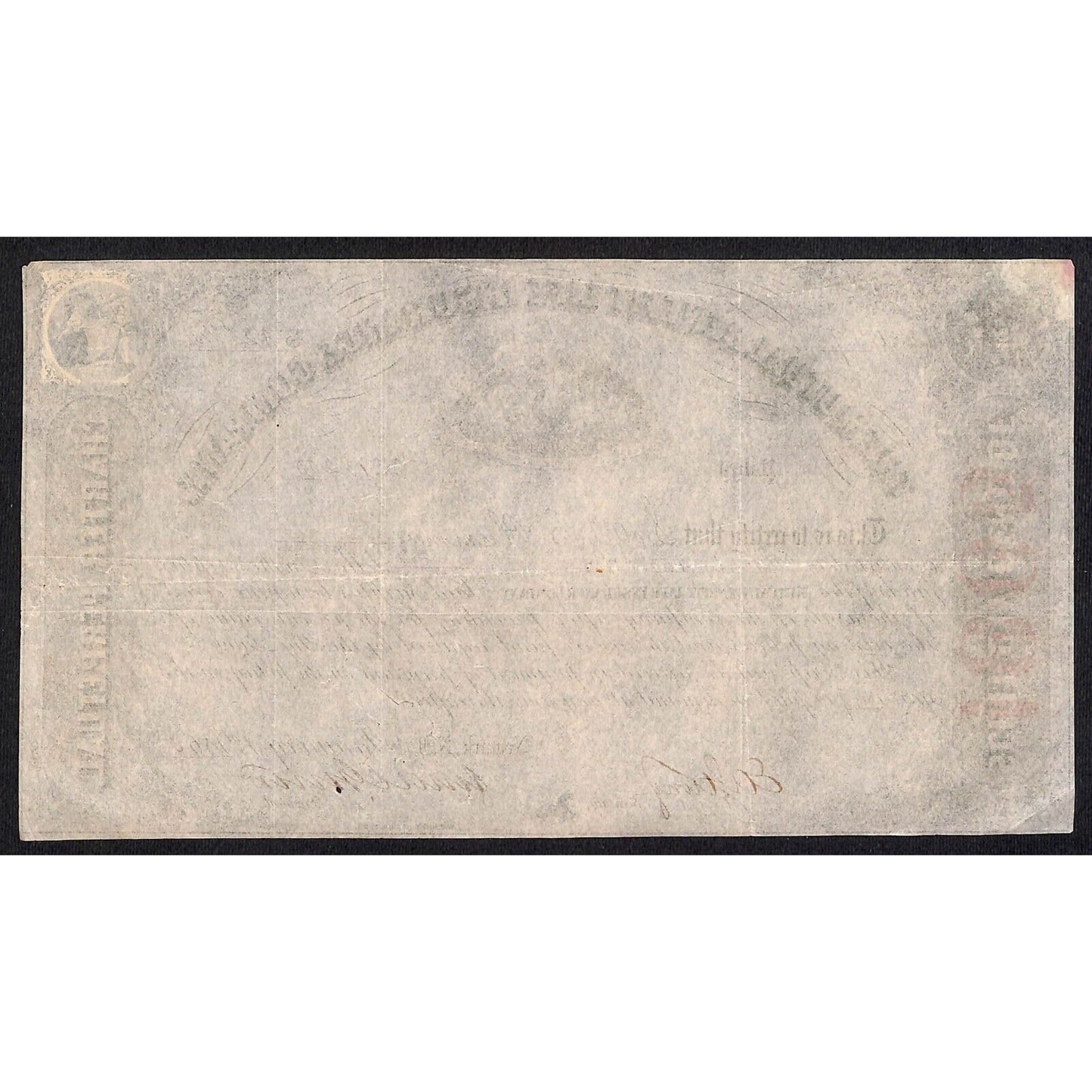 Mutual Benefit Life Insurance Co. 1865 Stock Certificate to Sottie ? B. Plummer