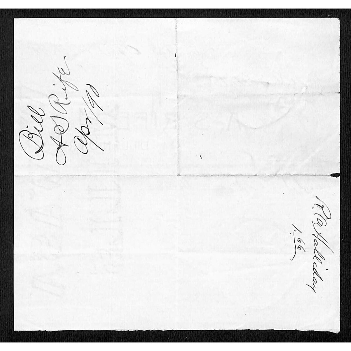 Dillon, MT A.S. Rife Dillon Dairy 1890 Billhead 20 Quarts Milk R.C. Halliday*