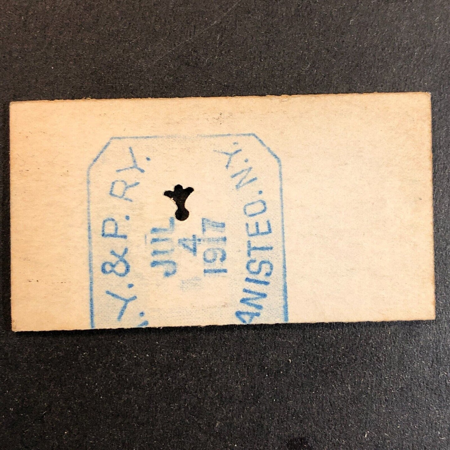 New York & Pennsylvania Railroad July 4 1917 Bennetts, NY Ticket #11809