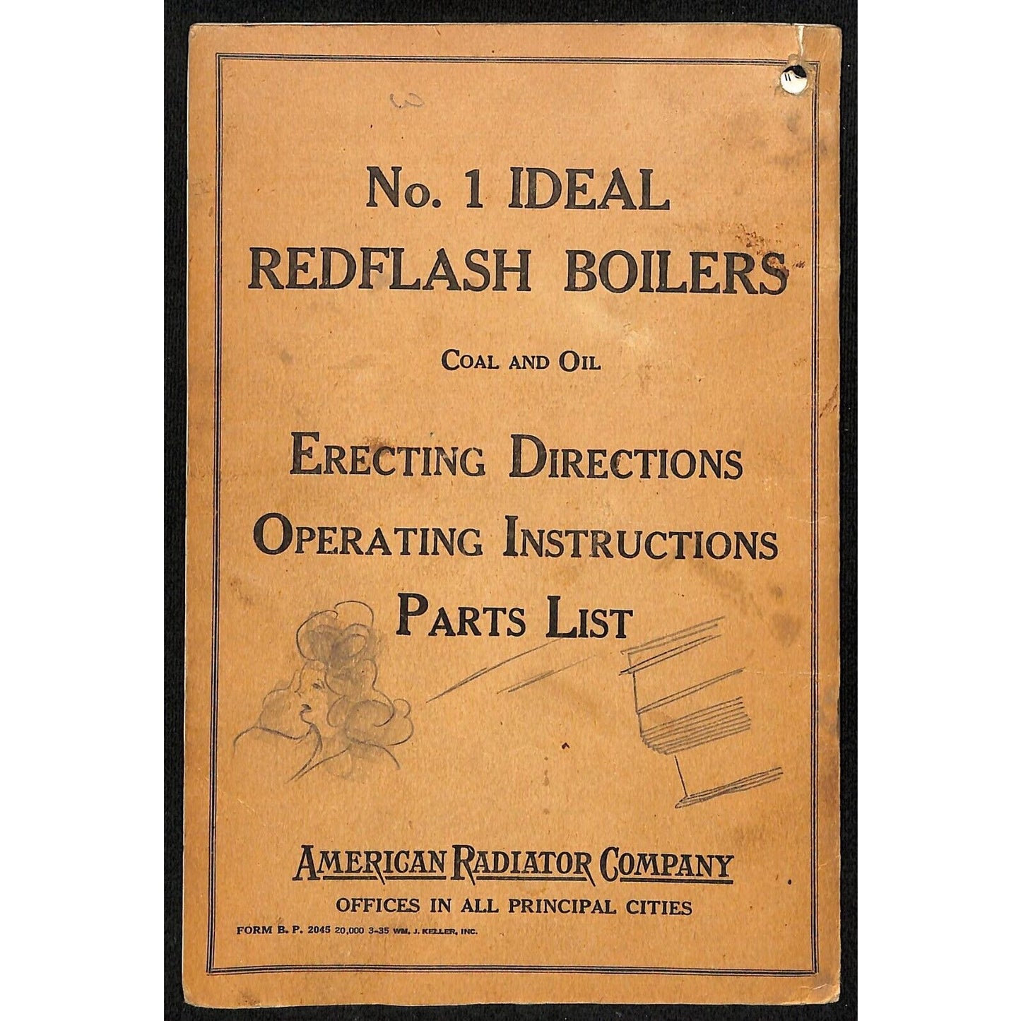 American Radiator 1935 No. 1 Ideal Redflash Boilers Erecting Instructions 12pp