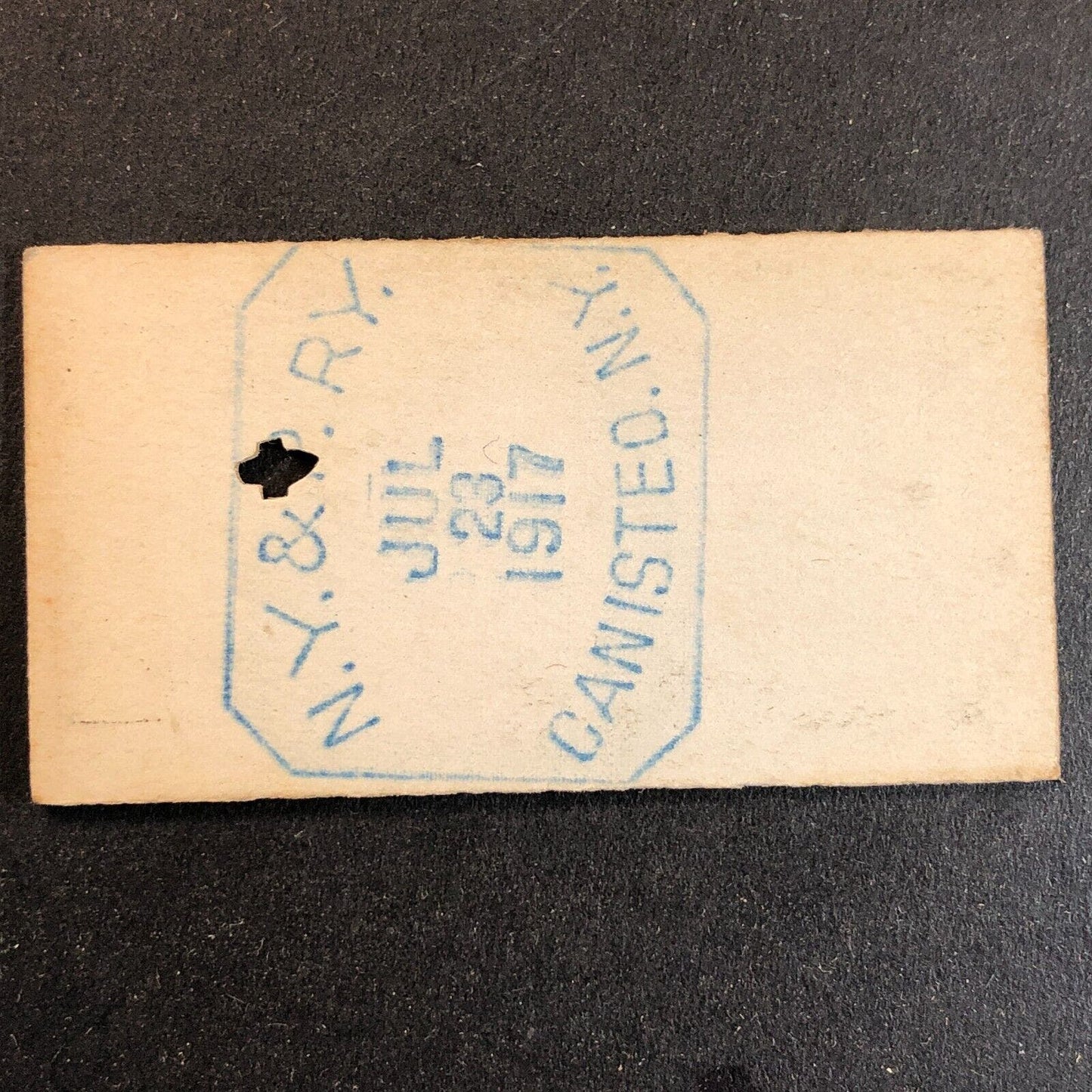 New York & Pennsylvania Railroad July 23 1917 Bennetts, NY Ticket #11831