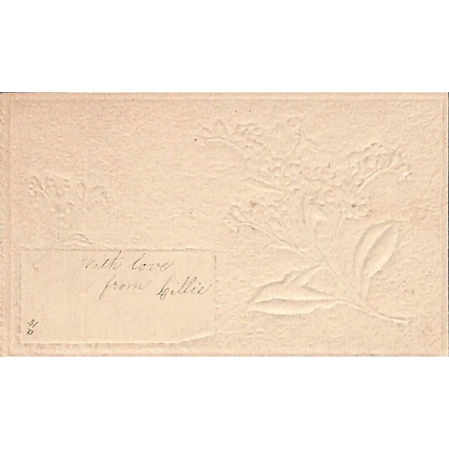 A Happy New Year Victorian Holiday Greeting Card Reverse Embossed Floral