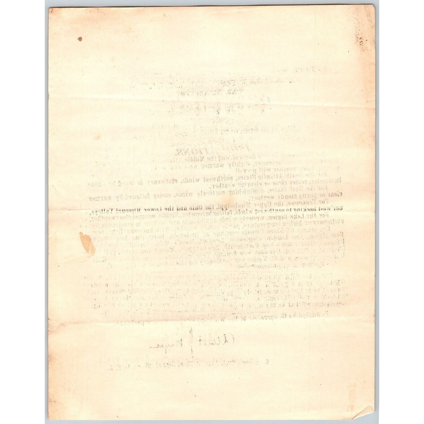 Bangor, ME Chief Signal Office, War Department Farmers' Bulletin - Dec. 25, 1878