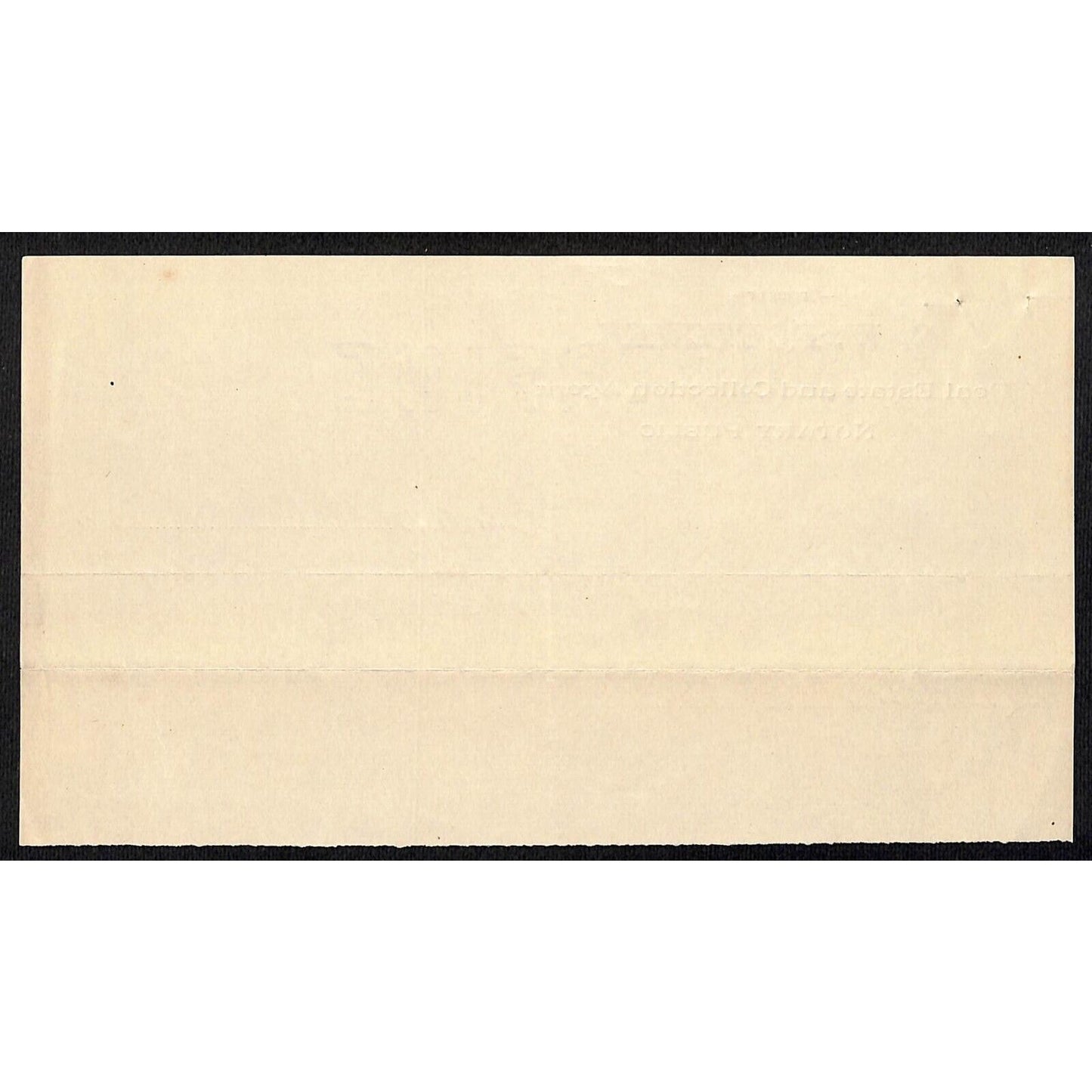 1901 G.W. Fletcher Collection Agent Dover, OK Indian Territory Receipt Billhead