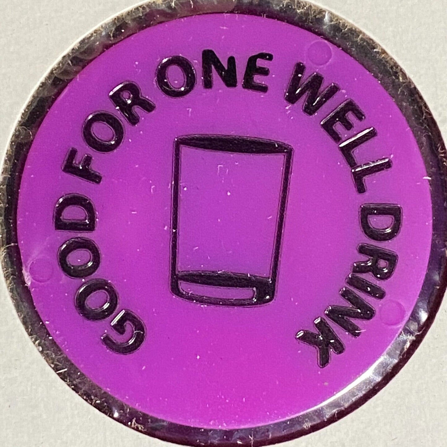 California, PA JFK / Gill Post 377 Plastic Drink Token G/F "One Well Drink"