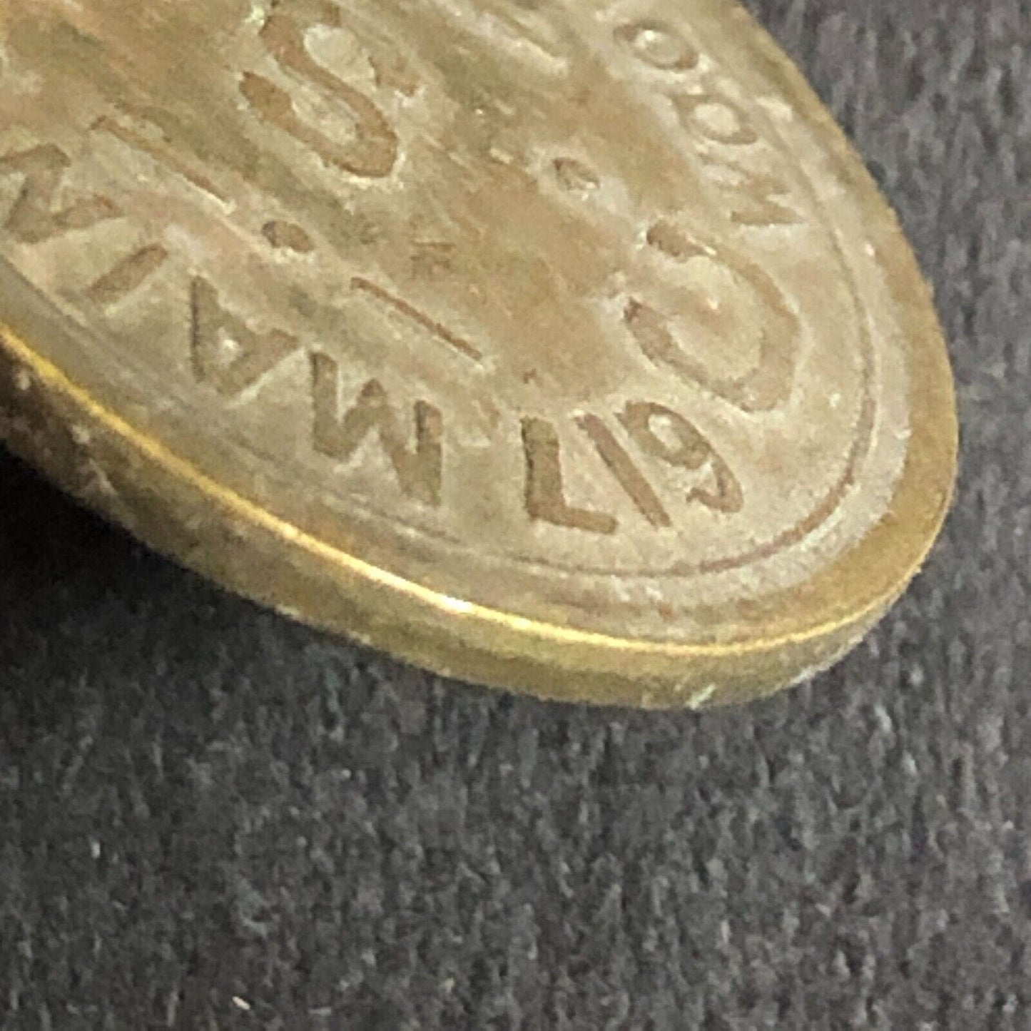 G/F 5c C.S.D. Charles Dunlap Cigars Woodland CA c1920's 21mm Brass Trade Token