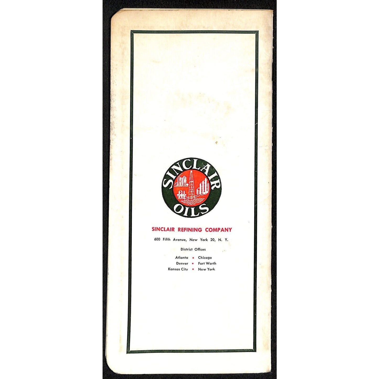 Sinclair Refining Products Index 1955 Booklet 24pp w/ Lubrication Chart VGC