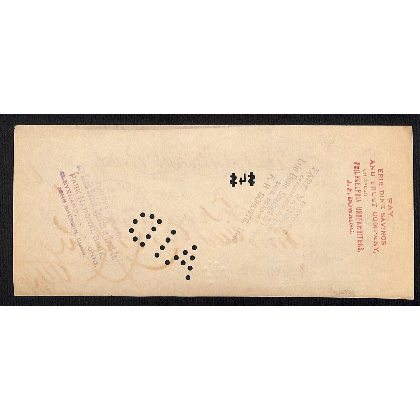 FNB Urbana, IL $4 1901 Bank Check Revenue Stamp w/ University Bldg. Vignettes