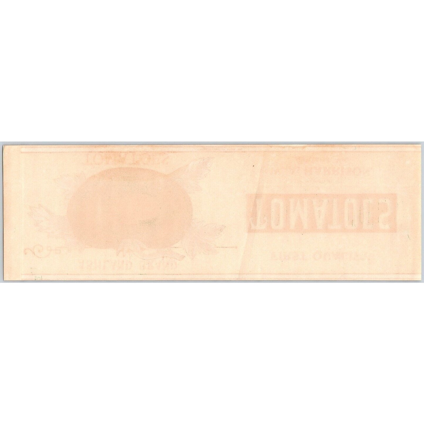 Ashland Brand Tomatoes Paper Can Label W.A. Harrison Ashland, VA c1910's w/ Cut