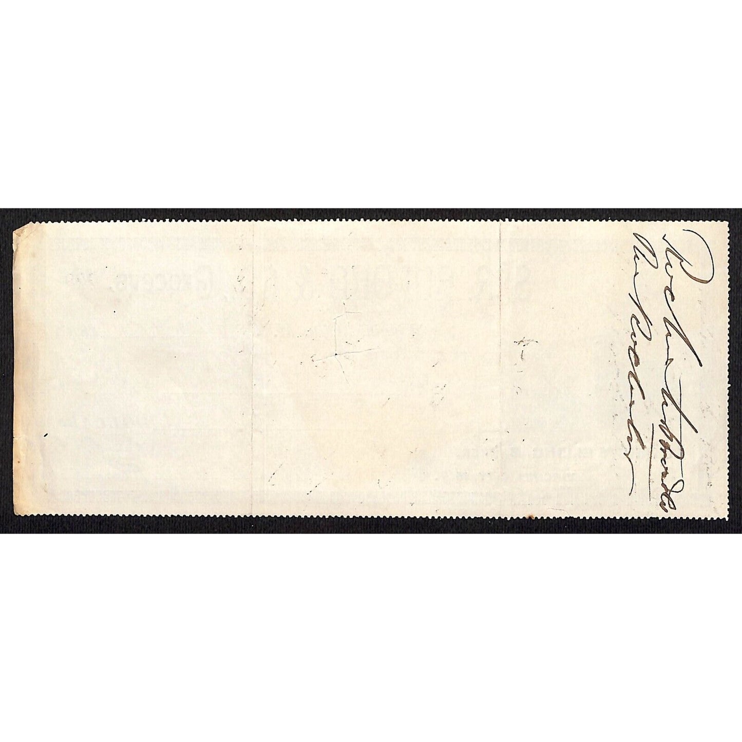 1888 Henry Elling Virginia City Montana Territory S.R. Buford Grocers Check #174
