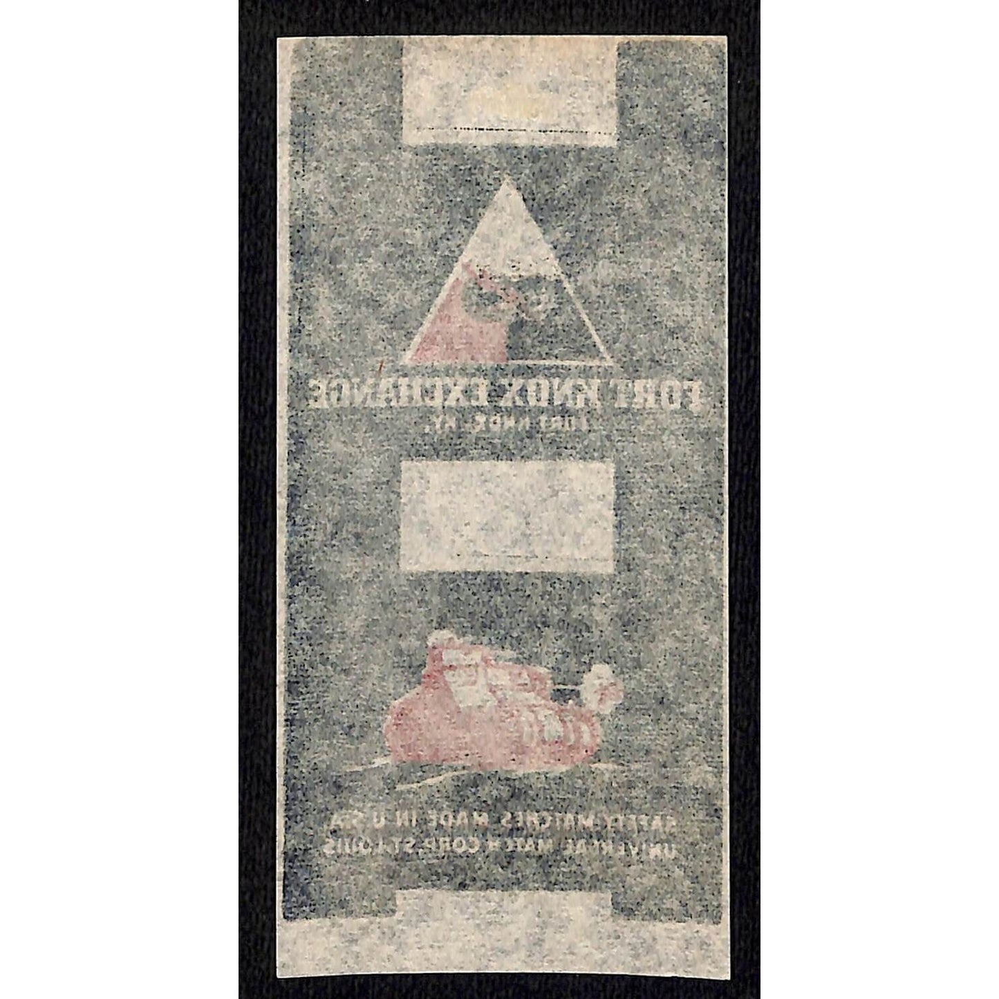 Fort Knox Exchange Kentucky WWII Matchbox Label Scarce NOS Army Tank