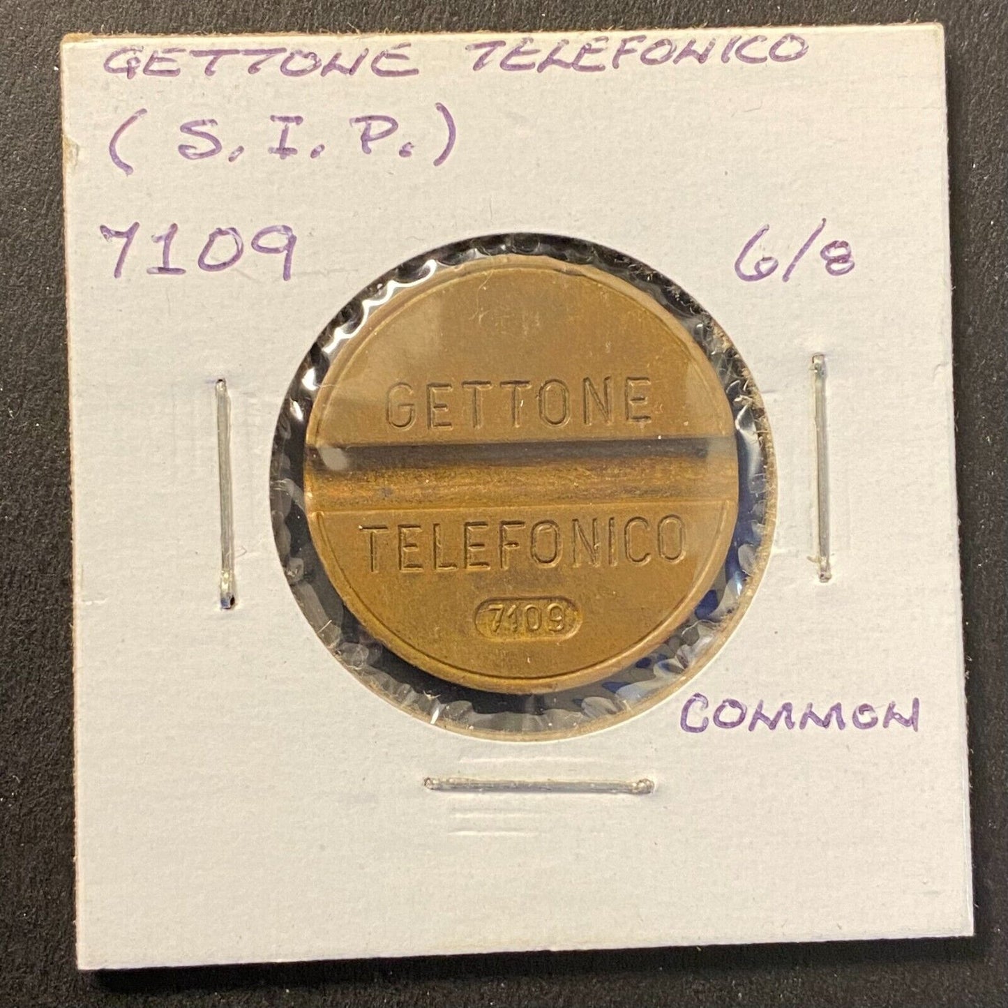 Gettone Telefonico Public Telephone Token 1971 Italy Bronze 24.5mm 7.2g #7109 VG