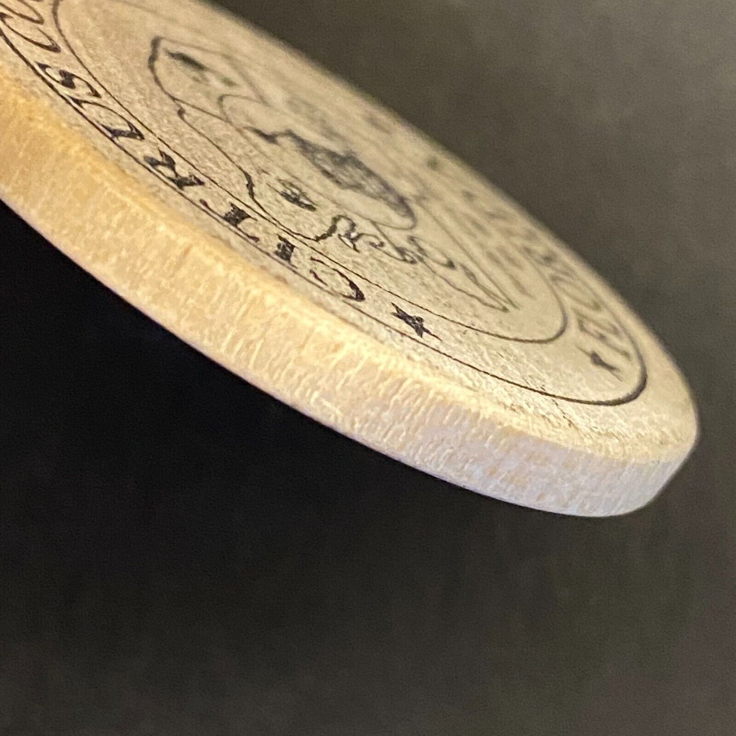 Citrus County Florida Human Services 50c Wooden Nickle" Transit Token 38mm