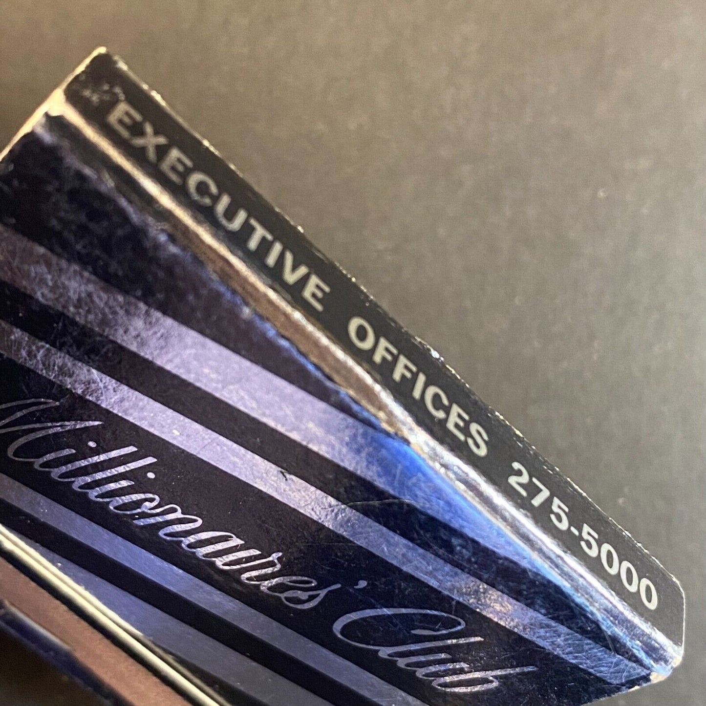Millionaires' Club Chicago Locations c1960's-73 Full Matchbook Scarce