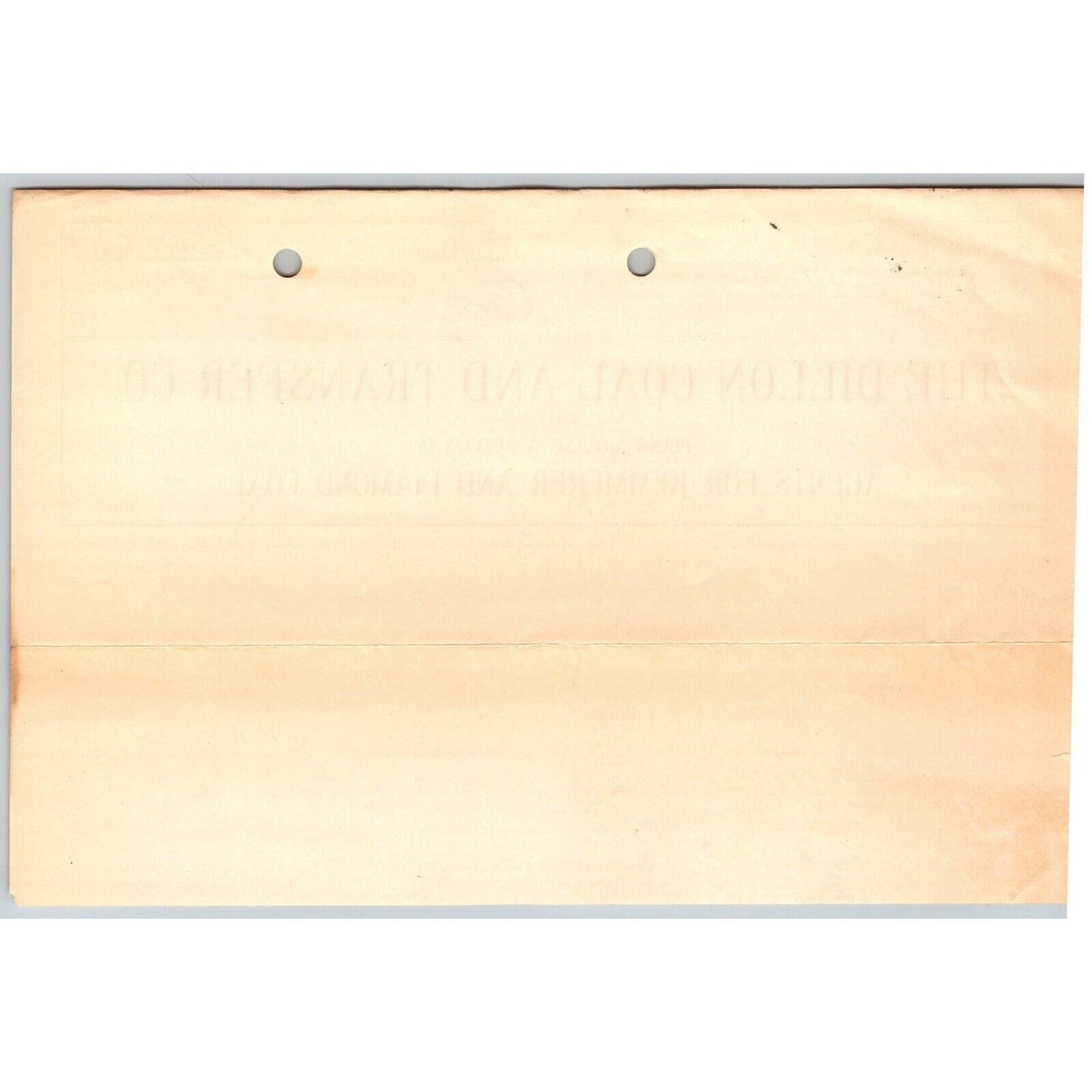 Dillon, MT Dillon Coal & Transfer Co. "Piano Moving" May1908 Billhead G.T. Paul*