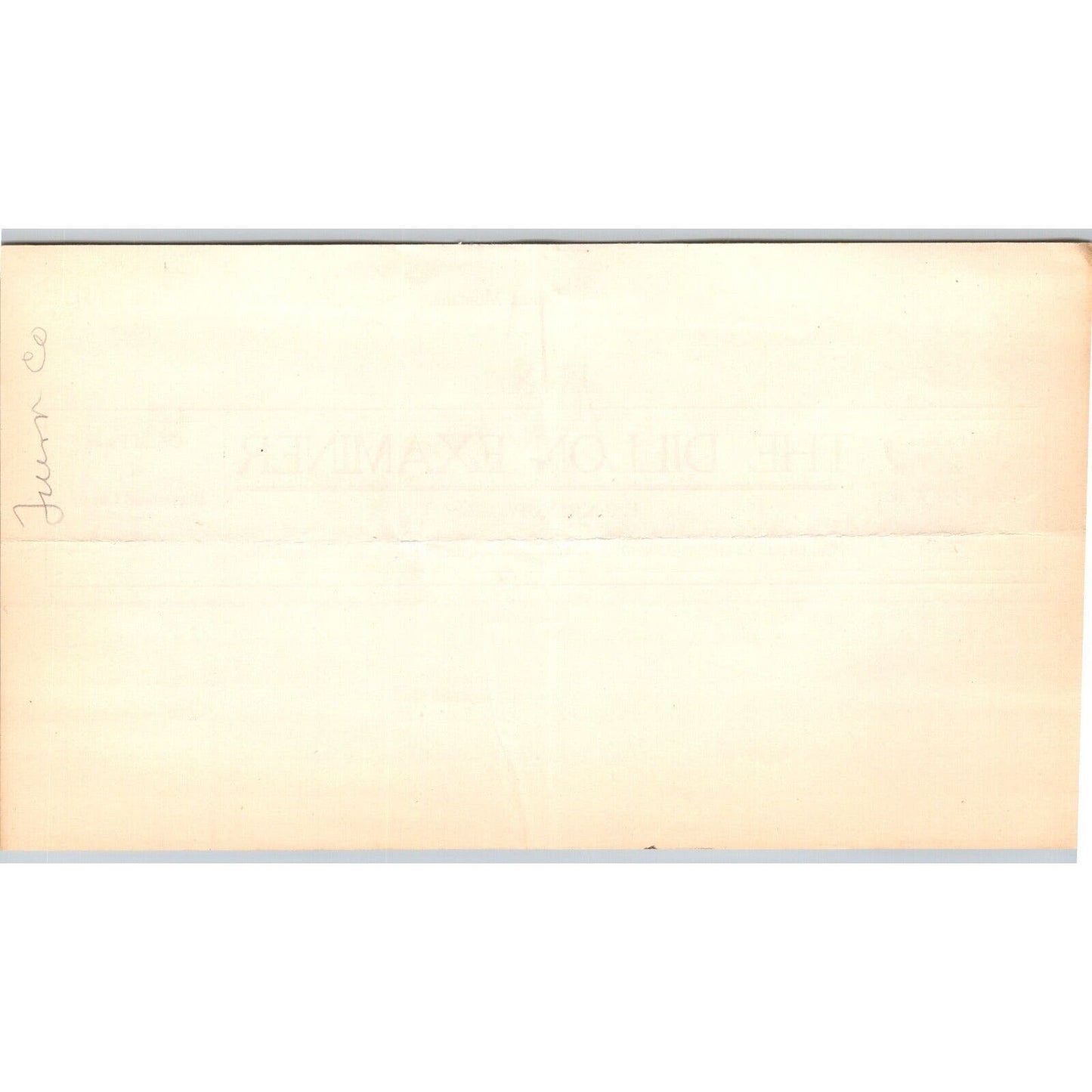 Dillon, MT The Dillon Examiner F.C. Kress Newspaper Sept. 1905 Billhead