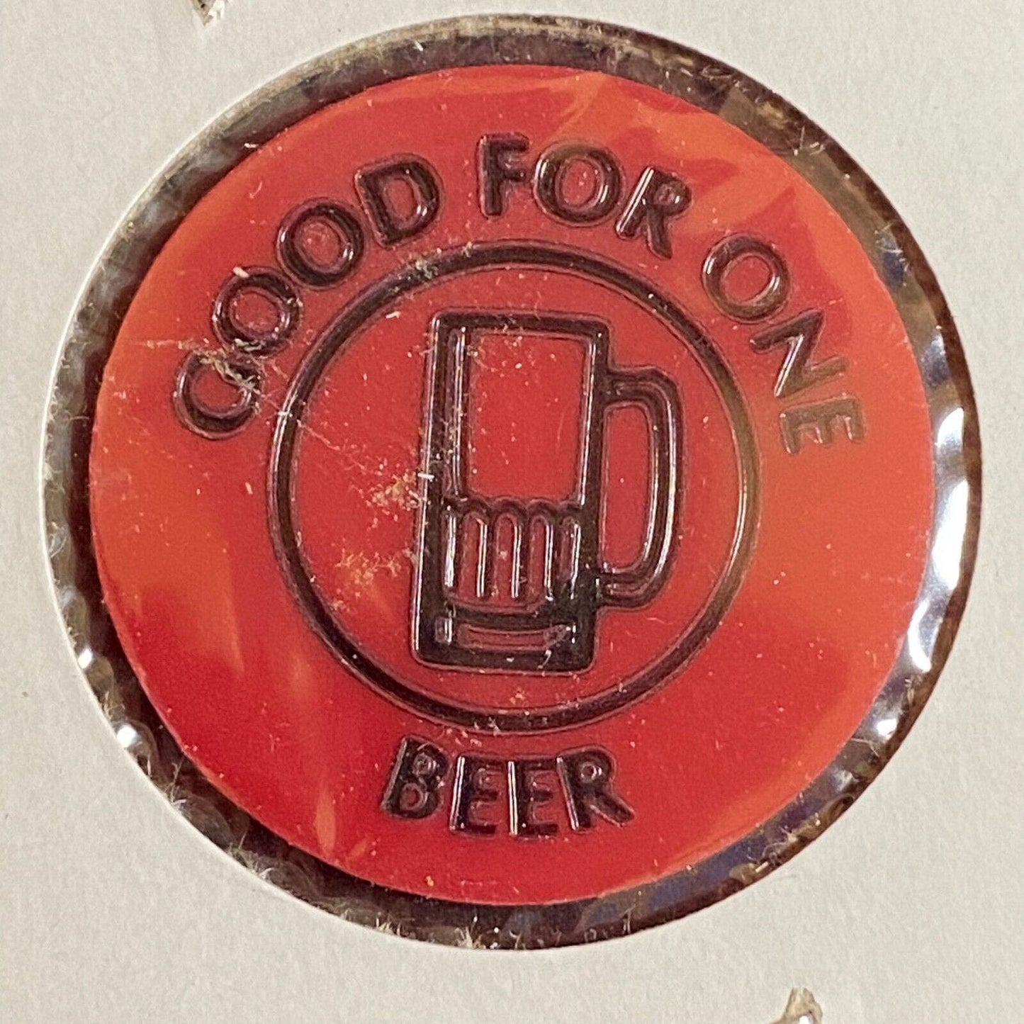 Herminie, PA Lowber Club c1970's-80's Plastic "G/F One Beer" Token