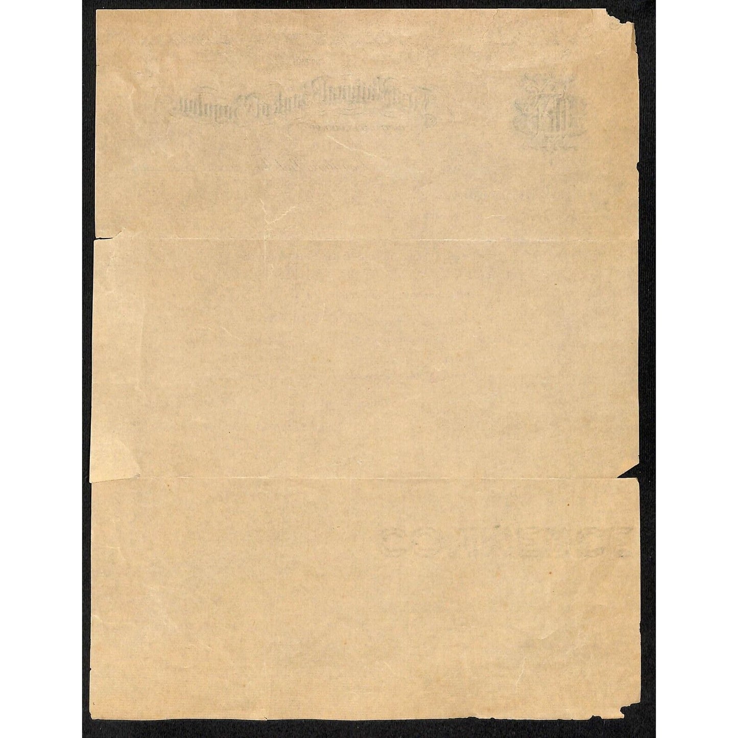 1907 National Bank of Boynton, OK Indian Territory Letterhead w/ Damage