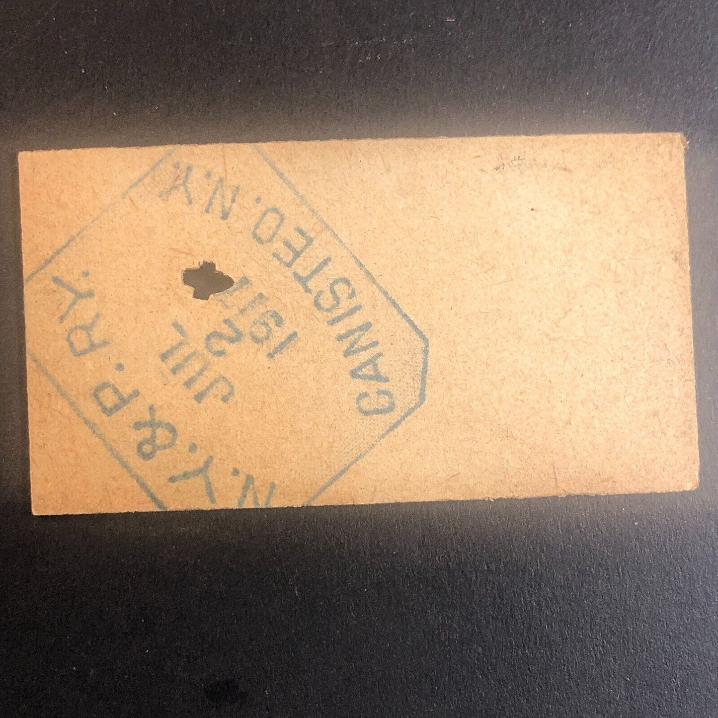 New York & Pennsylvania Railroad July 2 1917 Greenwood, NY Ticket #53443