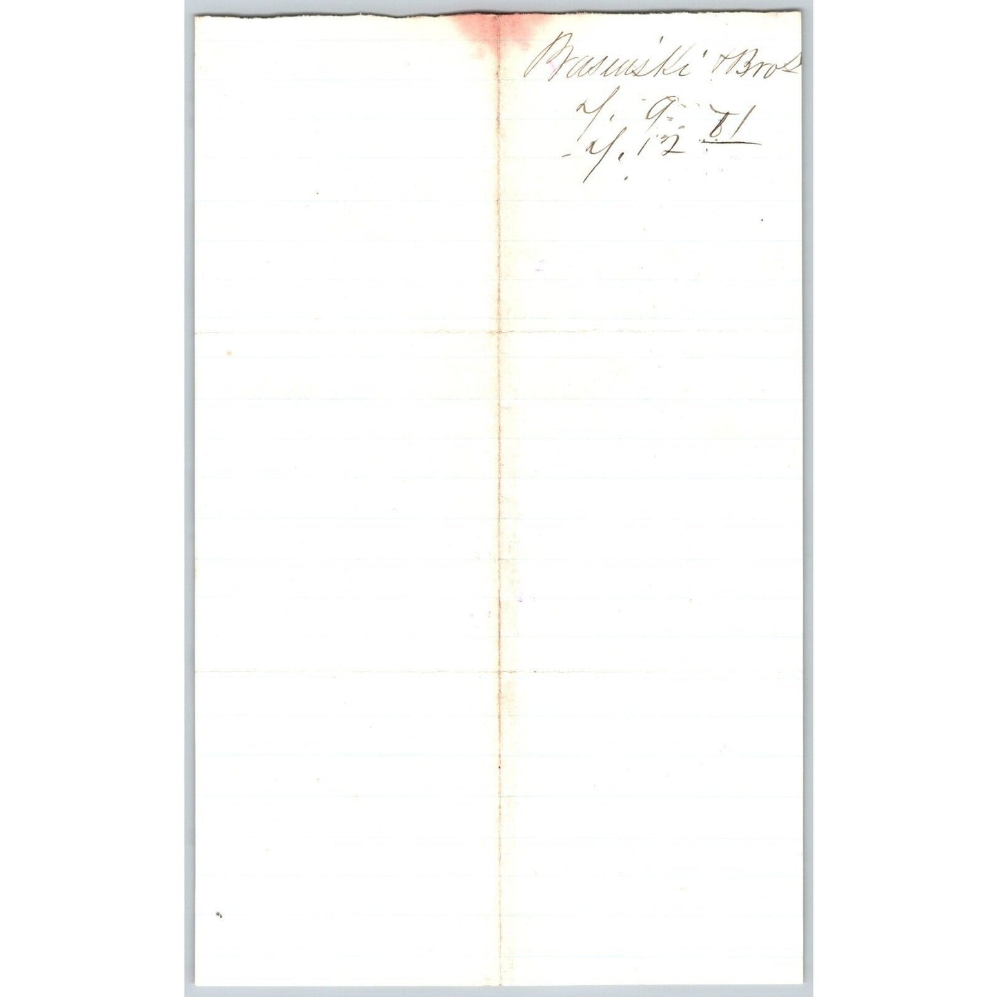 1881 J. Basinski & Bros. Miles City Cash Store ALS to Henry Elling* $100 Payment