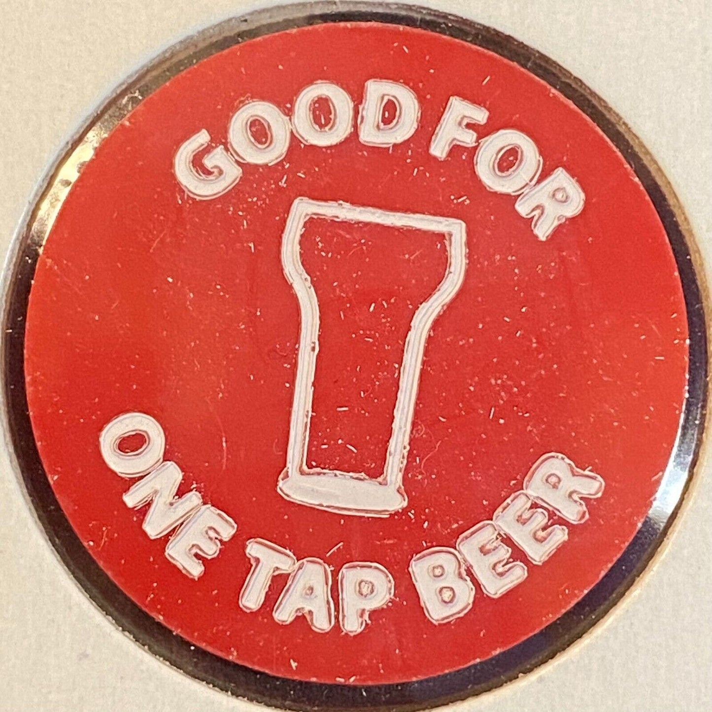 Kane, PA King David Post 1732 c1970's-80's Plastic "G/F One Tap Beer" Token