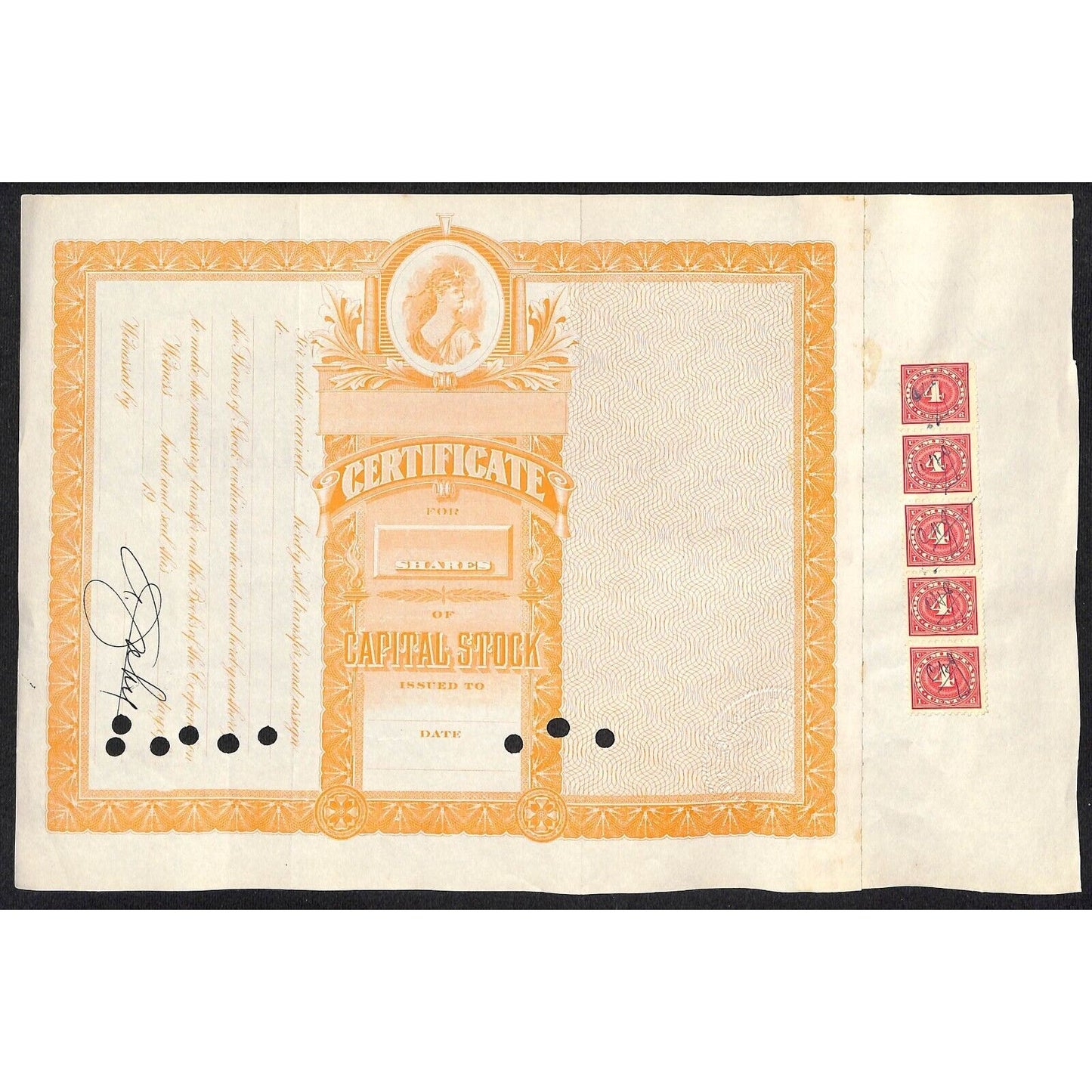 First National Bank of Lovelock, NV 1927 Stock Certificate to A. Jahn #124