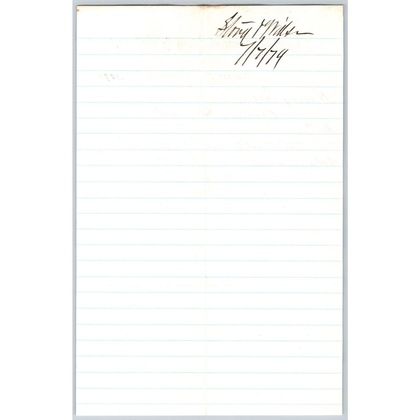 Banking House of Story & Nelson Bozeman, MT 6/28 1879 Letterhead - Henry Elling*