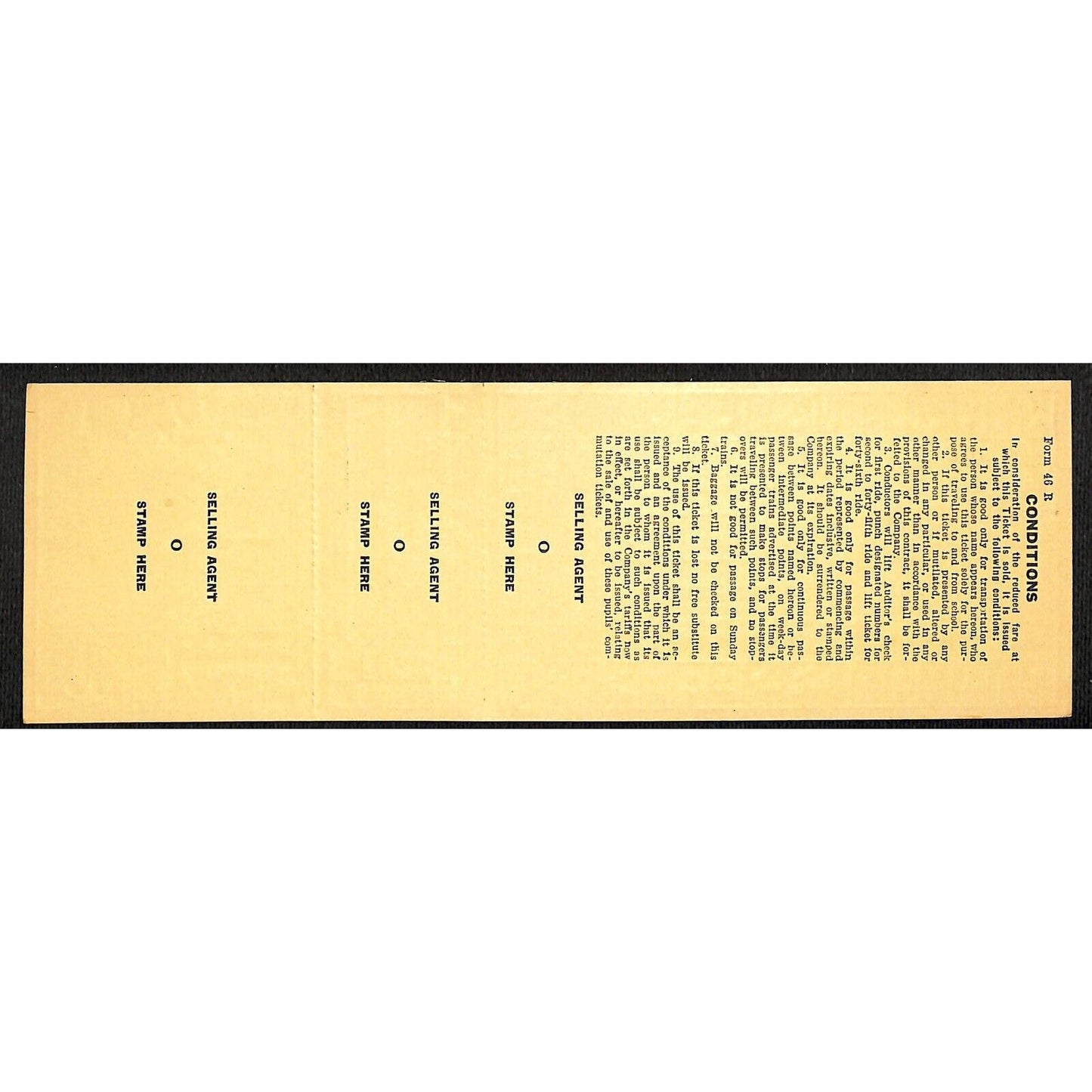 Montpelier and Wells River Railroad Pupils Monthly Commutation Ticket c1941 VGC