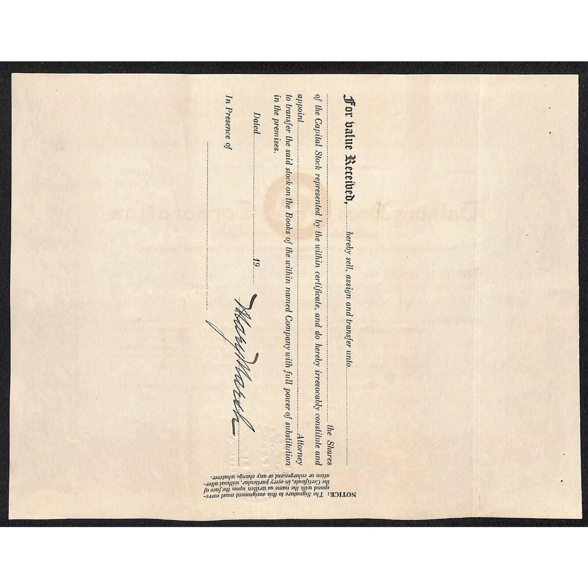 Talking Book Corporation* 1919 Stock Certificate Edward L. Marsh Scarce VGC
