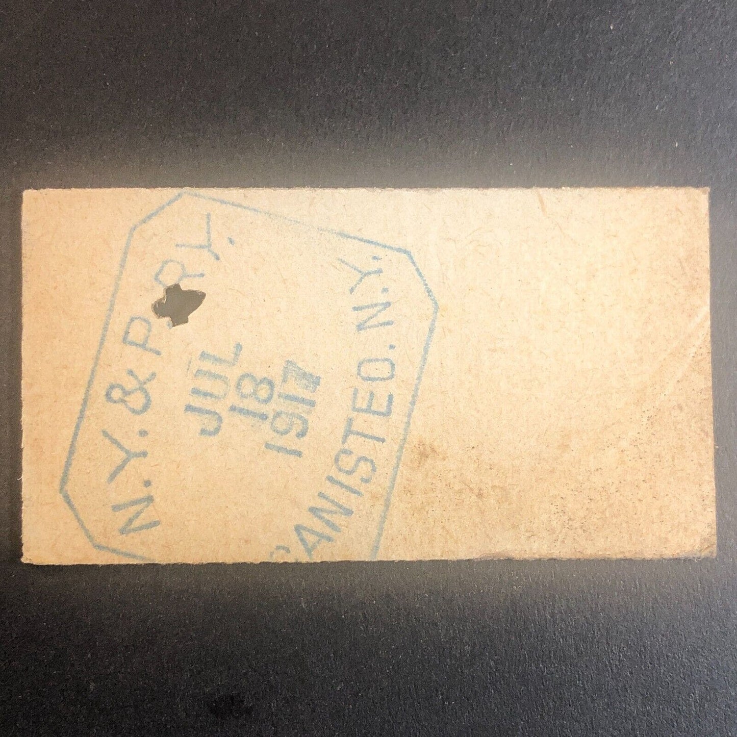 New York & Pennsylvania Railroad July 18 1917 Greenwood, NY Ticket #53569