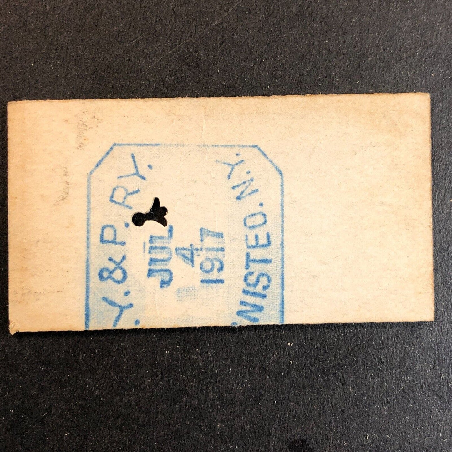New York & Pennsylvania Railroad July 4 1917 Bennetts, NY Ticket #11810