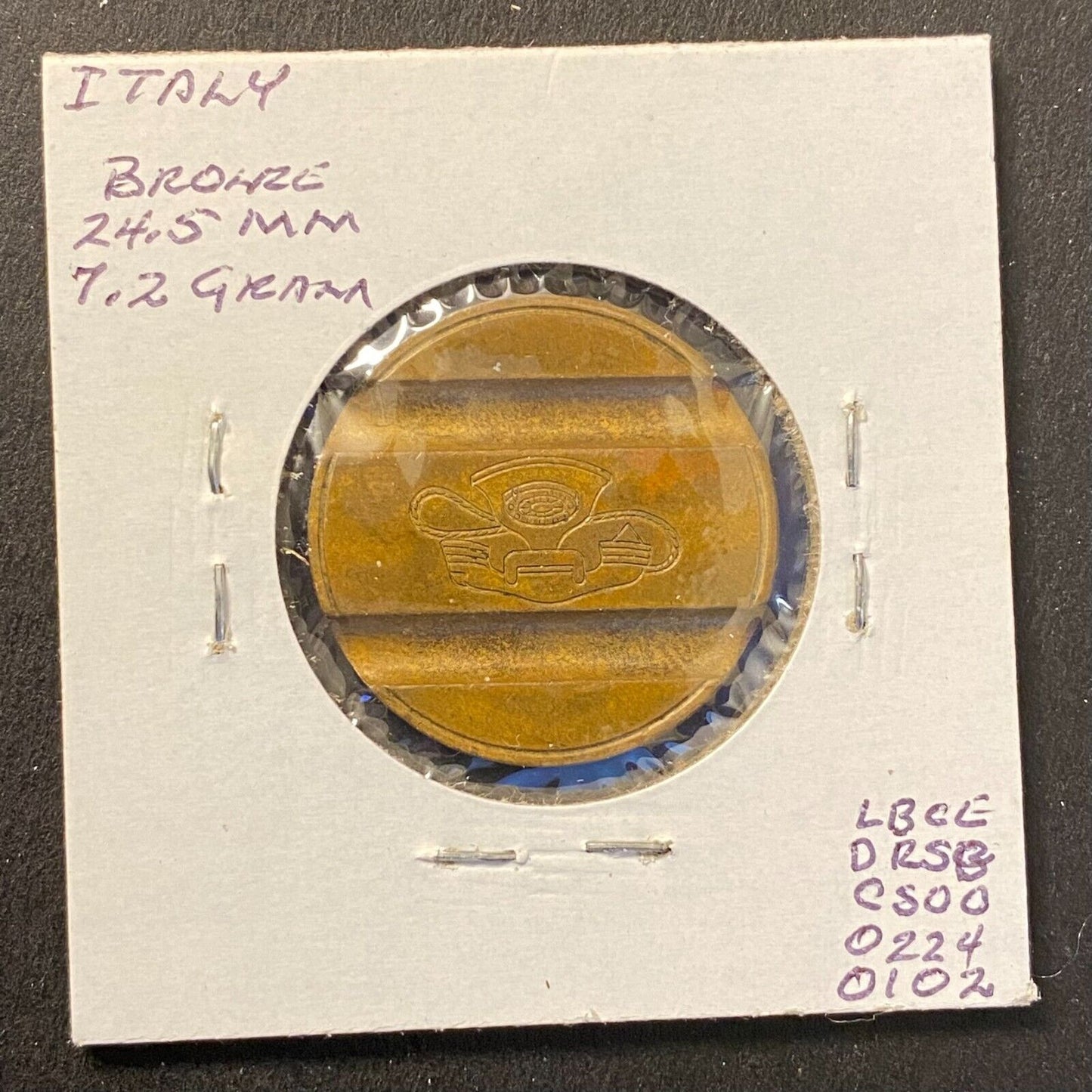 Gettone Telefonico Public Telephone Token 1970 Italy Bronze 24.5mm 7.2g #7006 VG