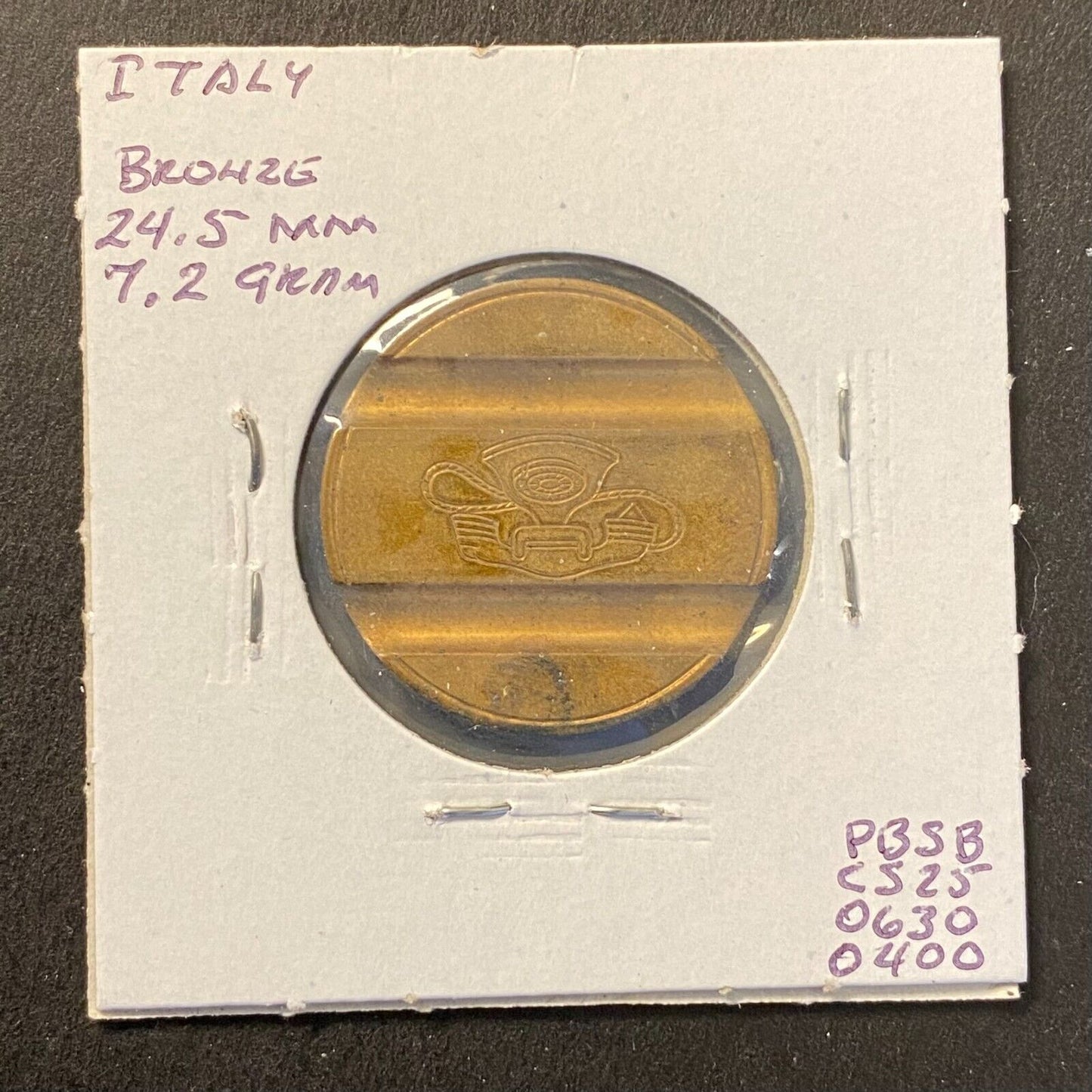 Gettone Telefonico Public Telephone Token 1970 Italy Bronze 24.5mm 7.2g #7003 VG