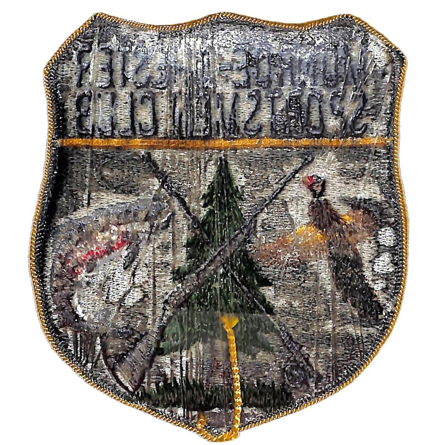 Monroe Chester Sportsmen Club 4.25" Vintage Emb. Patch VGC NOS Bird Fish c1980's